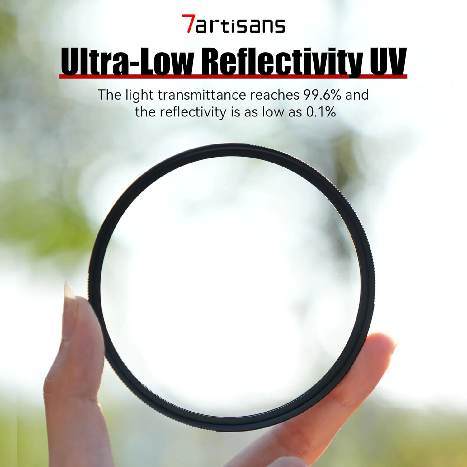 7artisans ULR MRC UV Low-Reflection Filter Multi-Layer Coating Anti-glare, Anti-ghosting, Waterproof, Anti-oil UV Effect Filter, Various Sizes Suitable for Camera Lenses
