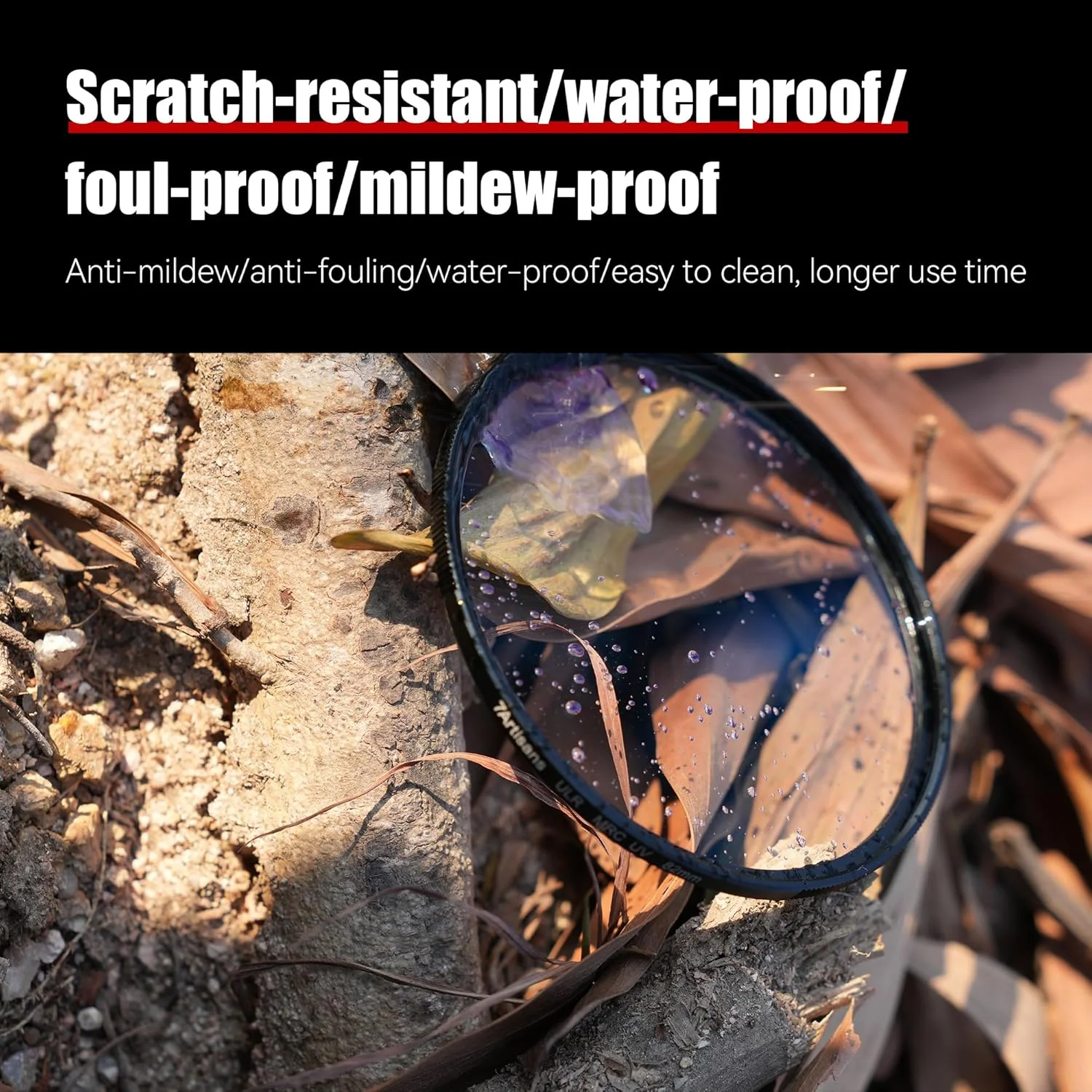 7artisans ULR MRC UV Low-Reflection Filter Multi-Layer Coating Anti-glare, Anti-ghosting, Waterproof, Anti-oil UV Effect Filter, Various Sizes Suitable for Camera Lenses
