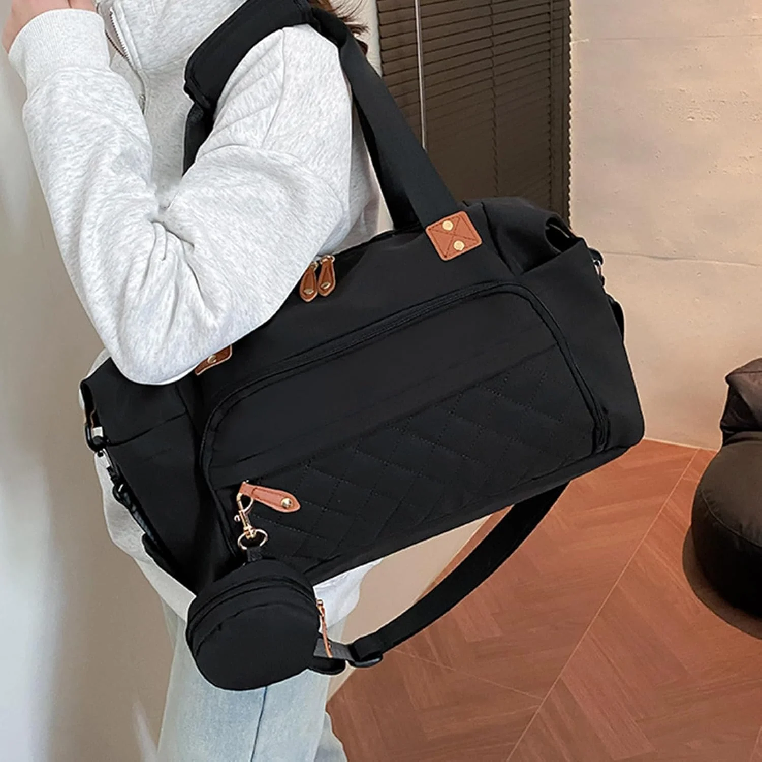 Large Diaper Bag, Maternity Bag, Ergonomic Suitcase Organizer Handbag Carrier for Cruise Hospital Swimming Camping Hiking Airplane