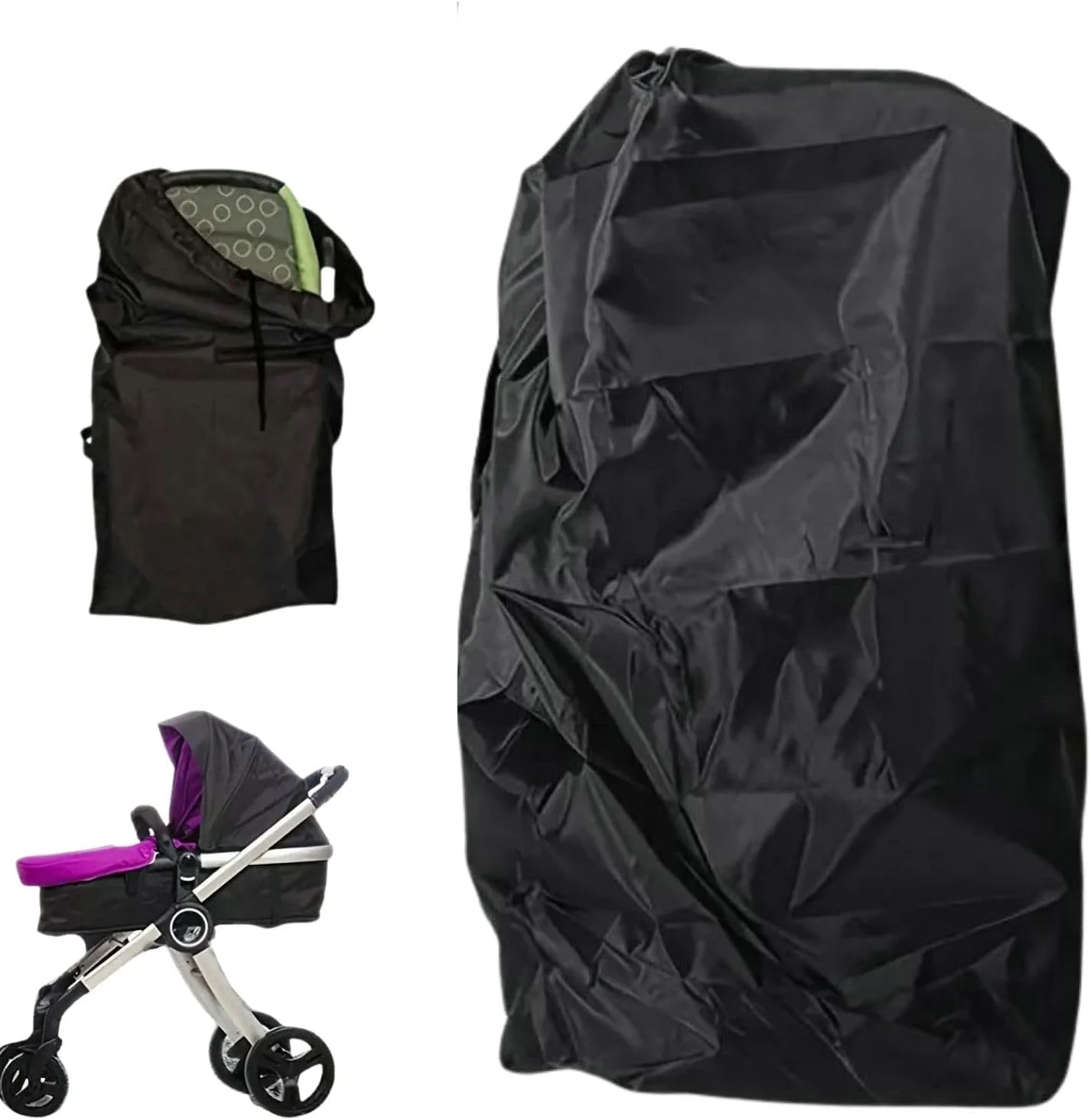 کیف حمل کالسکه یونیورسال Lyivisk مناسب مسافرت هوایی - روکش محافظ مشکی و مقاوم برای کالسکه (55 x 120 سانتی متر) - ایده آل برای فرودگاه و مسافرت