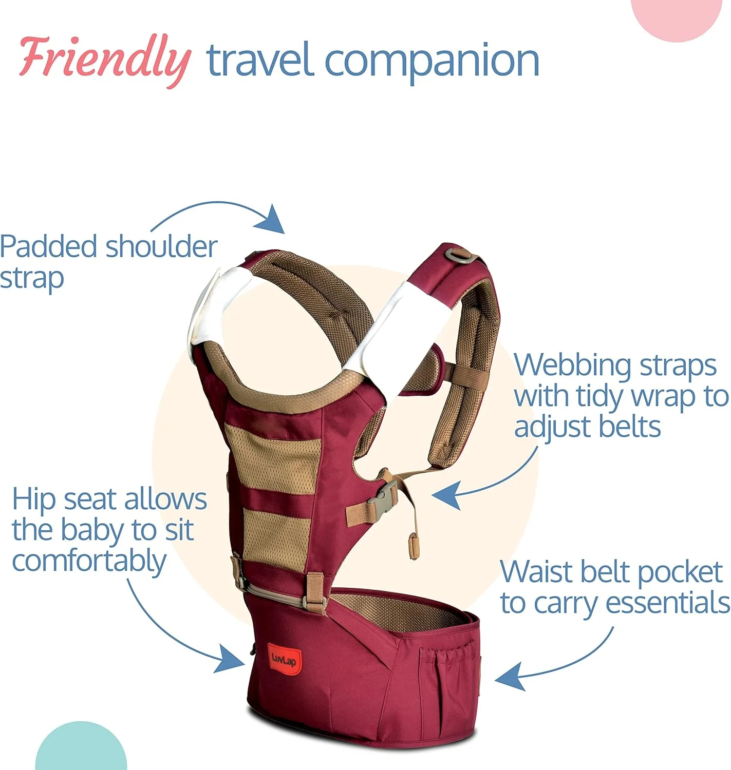 آغوشی کمری کودک لاو لپ مدل رویال (بنفش) آغوشی کمری کودک لاو لپ مدل رویال (بنفش)