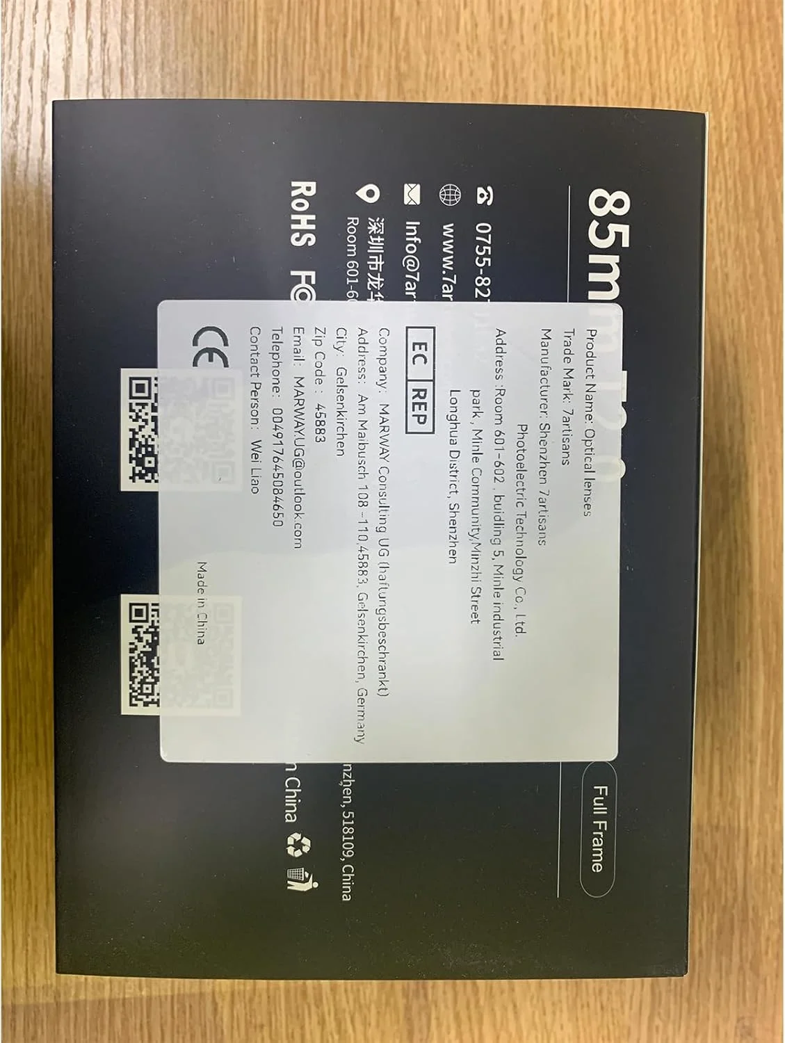 لنز سینمایی فول فریم 85mm T2.0 با دیافراگم باز 7artisans، سازگار با مانت E سونی، لنز سینمایی با فوکوس دستی و اعوجاج کم برای دوربین های بدون آینه سری Sony A7 FX3 A7S3 A7M3 A7M4، مشکی