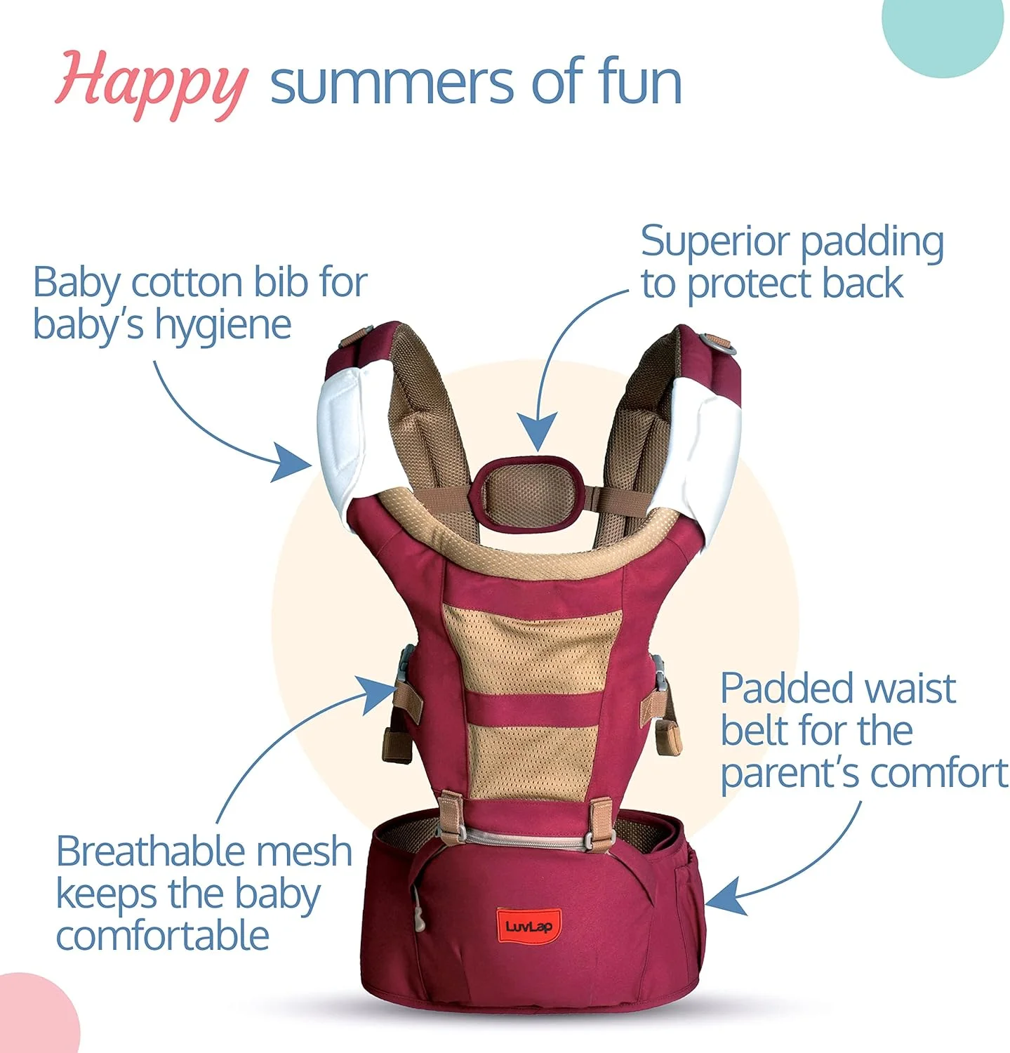 آغوشی کمری کودک لاو لپ مدل رویال (بنفش) آغوشی کمری کودک لاو لپ مدل رویال (بنفش)