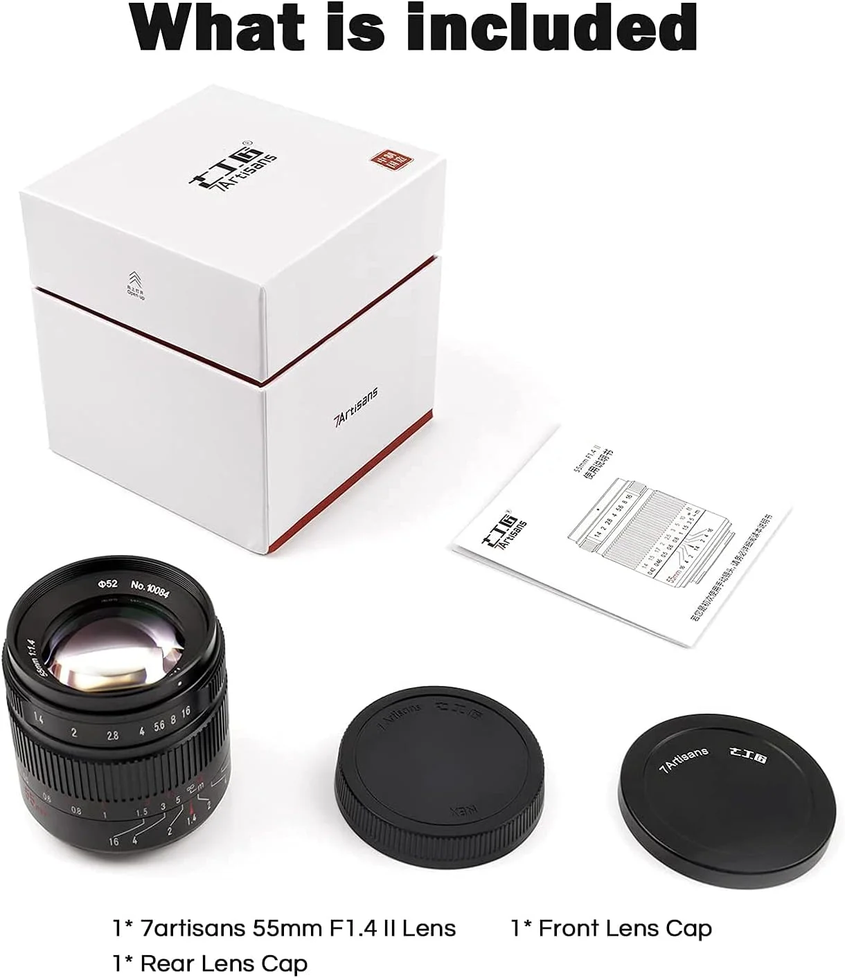 لنز دوربین پرایم 55mm F1.4 II APS-C هفت آرتیسانز برای دوربین های بدون آینه نیکون Z مانت Z6 Z7 Z250