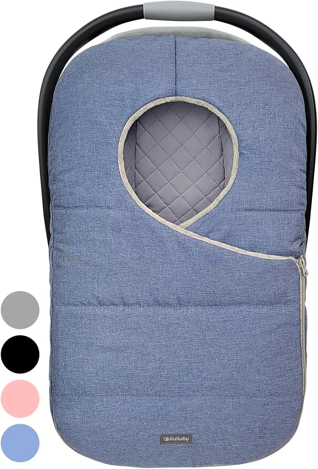 روکش صندلی ماشین کودک زمستانی liuliuby - کیسه/پتو لوازم جانبی عایق صندلی ماشین برای نوزاد - نوزادان را گرم و راحت نگه می دارد - سایبان کریر برای پسران و دختران (آبی)