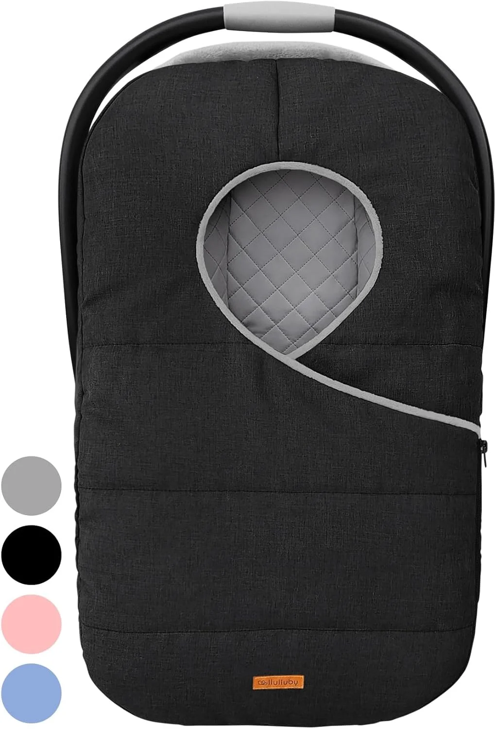 روکش صندلی ماشین کودک زمستانی liuliuby - کیسه/پتو لوازم جانبی عایق صندلی ماشین برای نوزاد و کودک نوپا - نوزادان را گرم و راحت نگه می دارد - سایبان حامل برای پسران و دختران (مشکی)