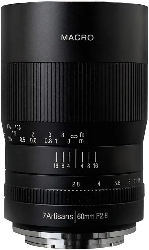 لنز ماکرو 60 میلی‌متری F2.8 7artisans APS-C دستی ثابت برای مانت Canon M1 M2 M3 M5 M6 M10 EOS-M مشکی
