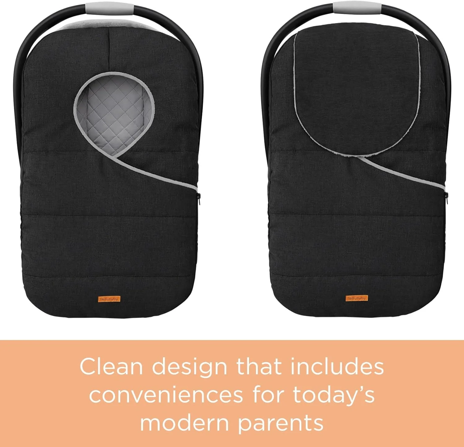 روکش صندلی ماشین کودک زمستانی liuliuby - کیسه/پتو لوازم جانبی عایق صندلی ماشین برای نوزاد و کودک نوپا - نوزادان را گرم و راحت نگه می دارد - سایبان حامل برای پسران و دختران (مشکی)