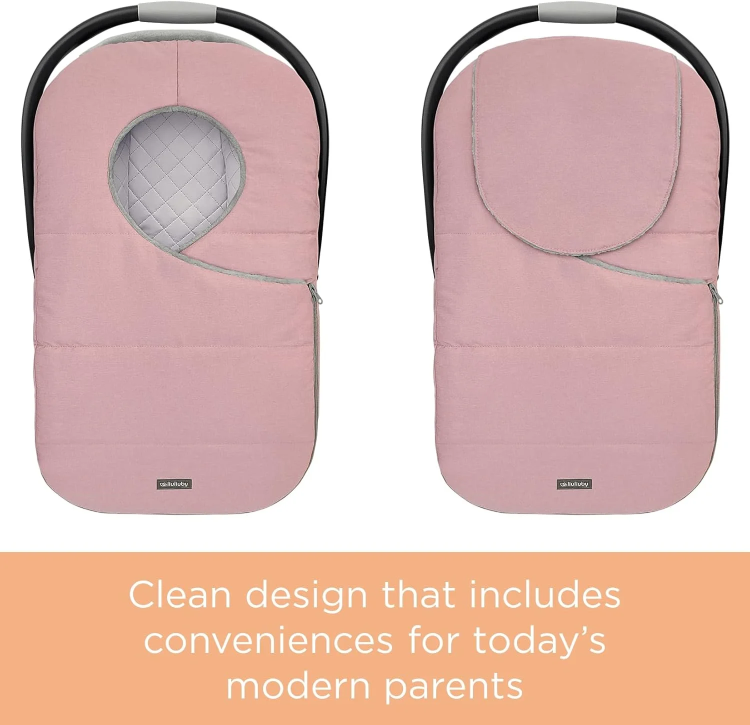 روکش صندلی ماشین کودک زمستانی liuliuby - کیسه/پتو لوازم جانبی عایق صندلی ماشین برای نوزاد - نوزادان را گرم و راحت نگه می دارد - سایبان حمل کننده برای پسران و دختران (صورتی)