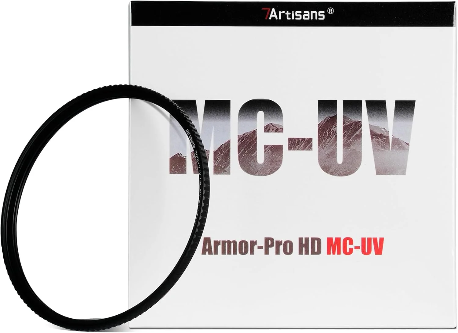 فیلتر فرابنفش HD MC-UV آرمور-پرو 7artisans با 24 لایه پوشش ضد آب و ضد خش، سازگار با لنزهای دوربین با قطر 58 تا 95 میلی‌متر.