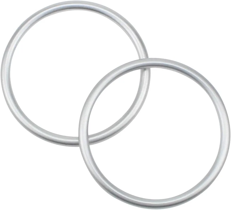 2 Pieces Baby Sling Rings Lightweight Aluminium Wrap Rings Baby Carrier Rings Baby Wrap Carrier Sling Ring Accessory for Infants Toddlers Newborn Kids Carriers and Slings - Silver