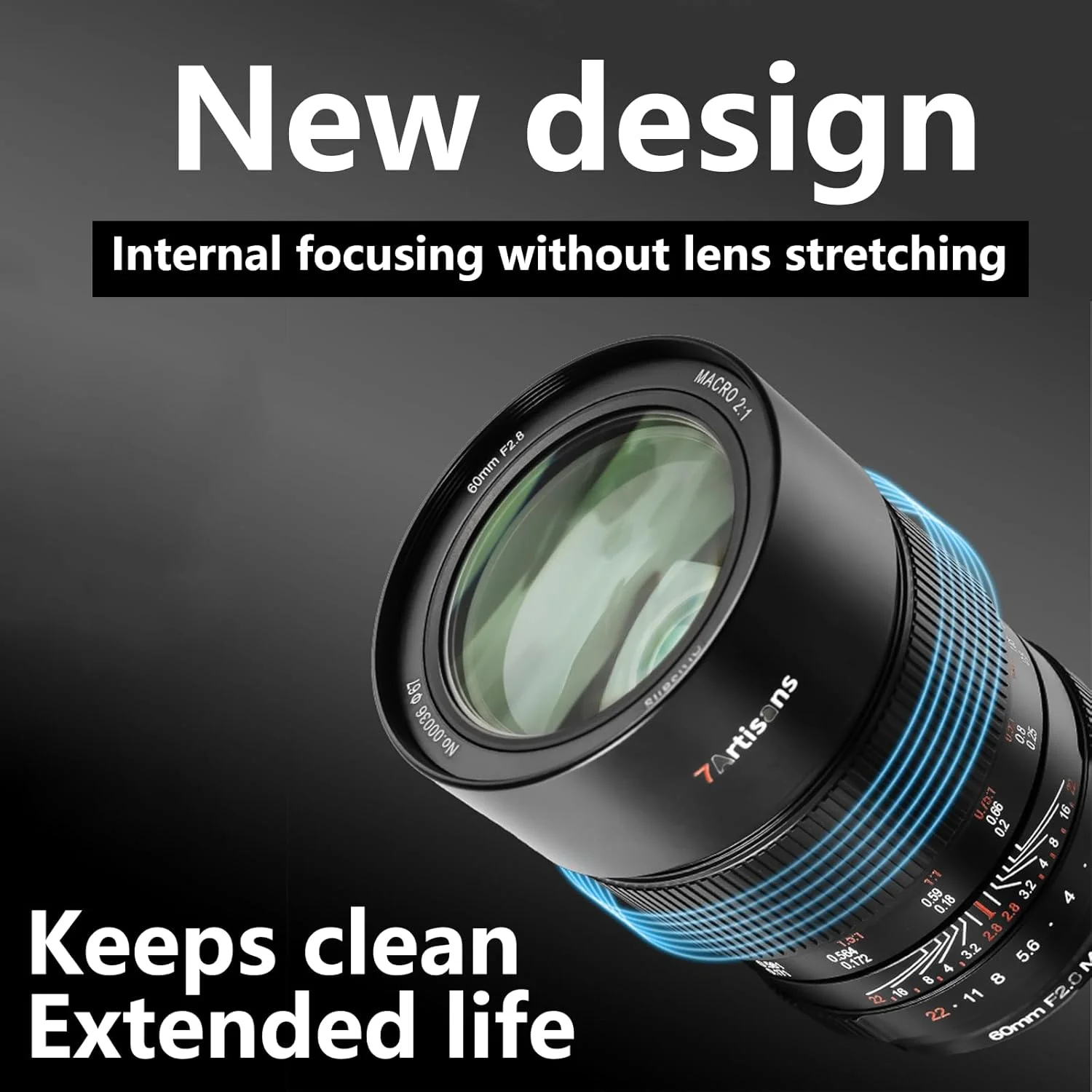 لنز ماکرو 7artisans 60mm f2.8 II با مانت Canon RF، زوم 2:1، فول فریم، فوکوس دستی برای دوربین های حرفه ای واید انگل (مشکی) لنز ماکرو 7artisans 60mm f2.8 II با مانت Canon RF، زوم 2:1، فول فریم، فوکوس دستی برای دوربین های حرفه ای واید انگل (مشکی)