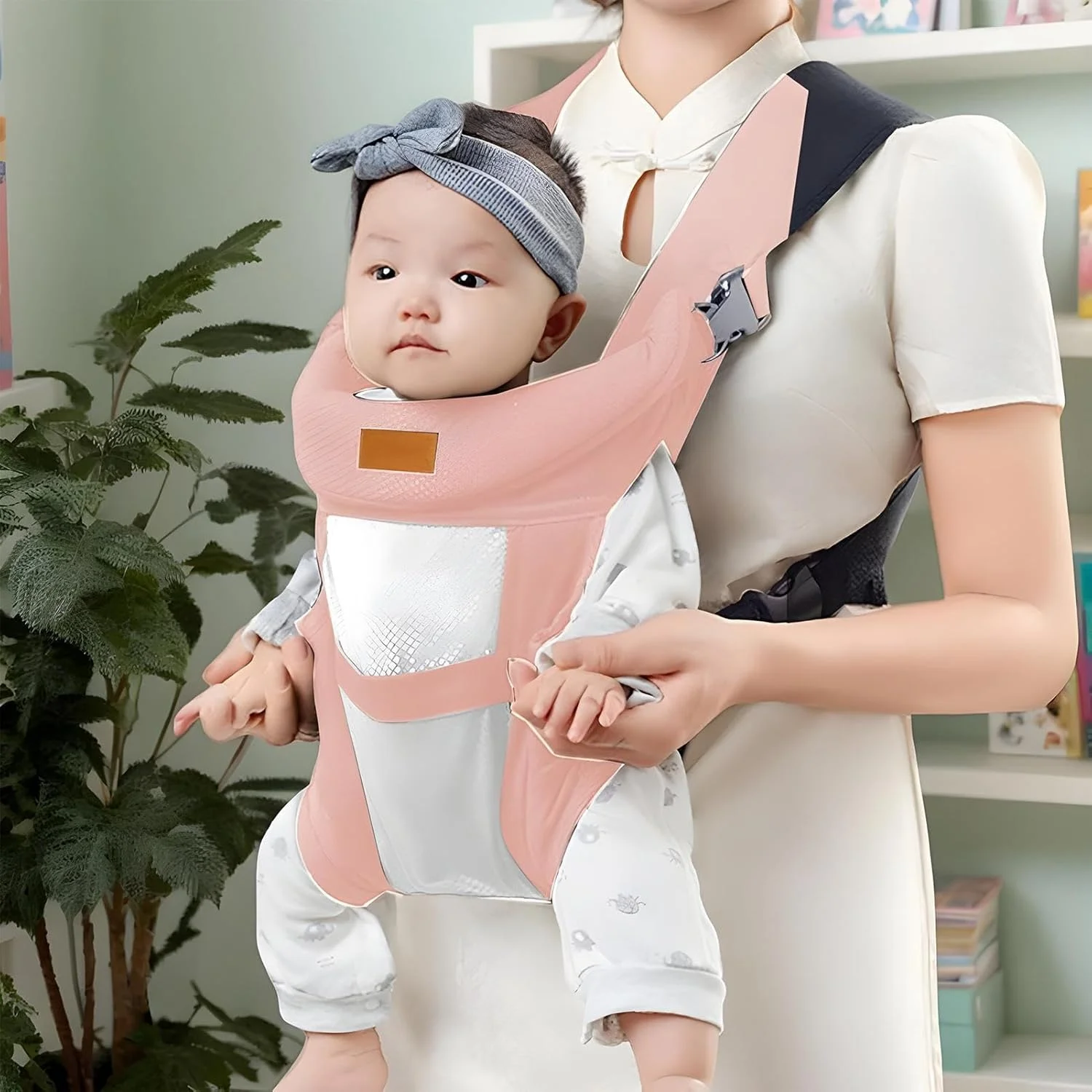 آغوشی نوزاد جلو | آغوشی سبک وزن نوزاد | آغوشی ارگونومیک قابل تنظیم و راحت برای حمل کودک نوپا در سفر، خرید، هواپیما و فضای باز