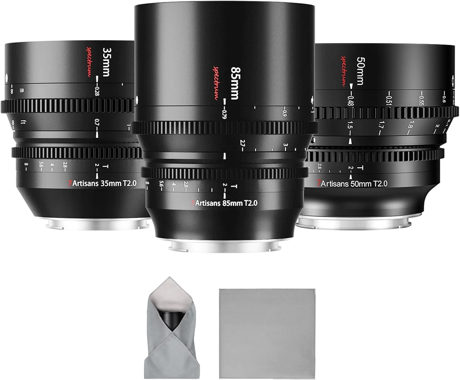 لنز سینمایی 7artisans با دیافراگم بزرگ 35mm/50mm/85mm T2.0 سازگار با دهانه Leica/Sigma/Panasonic L