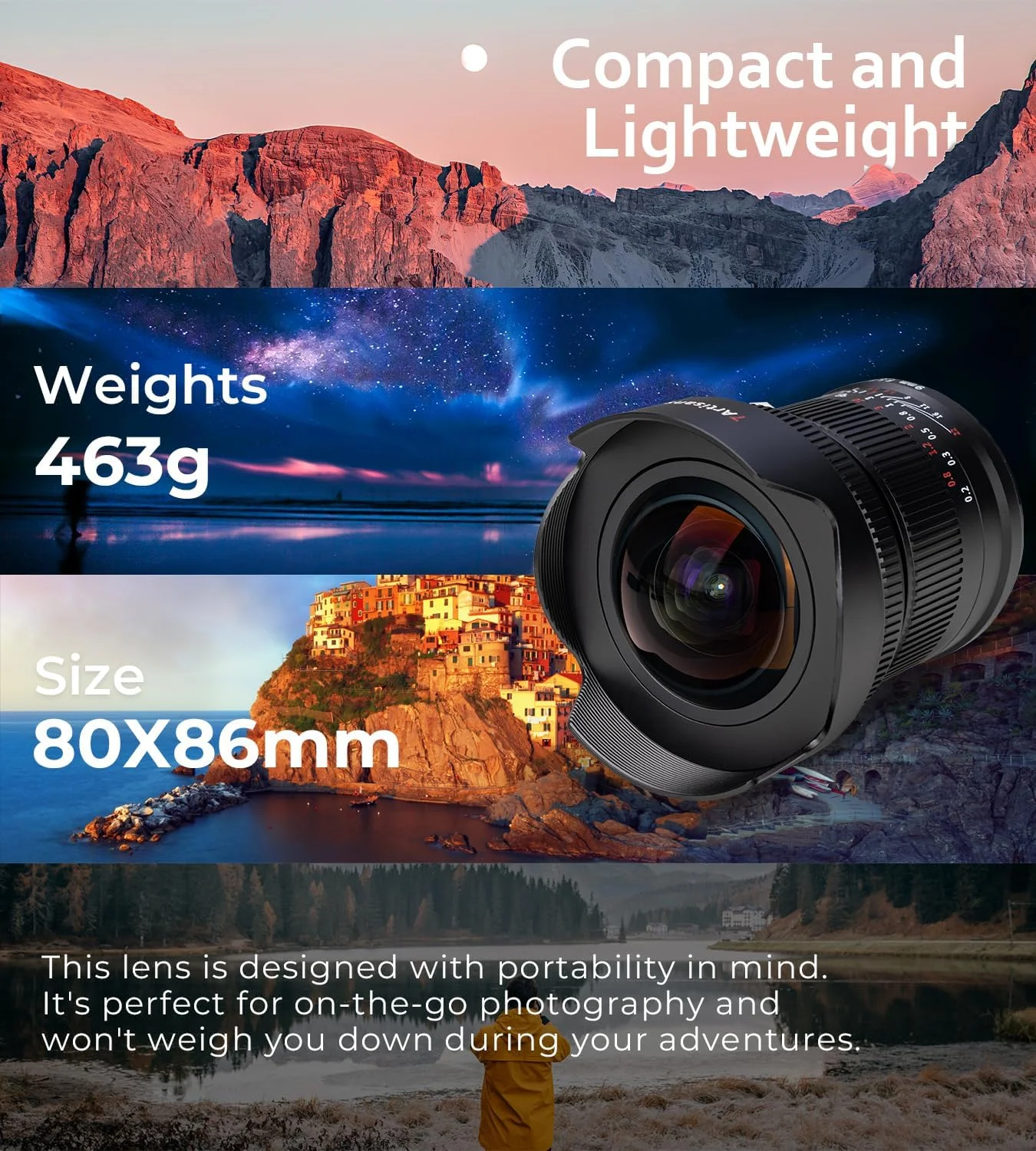 7artisans 9mm F5.6 Full-Frame Ultra Wide-Angle Lens, Compatible with Full-Frame Canon EOS-R Mount Mirrorless Cameras EOS R RP R5 R6 R7