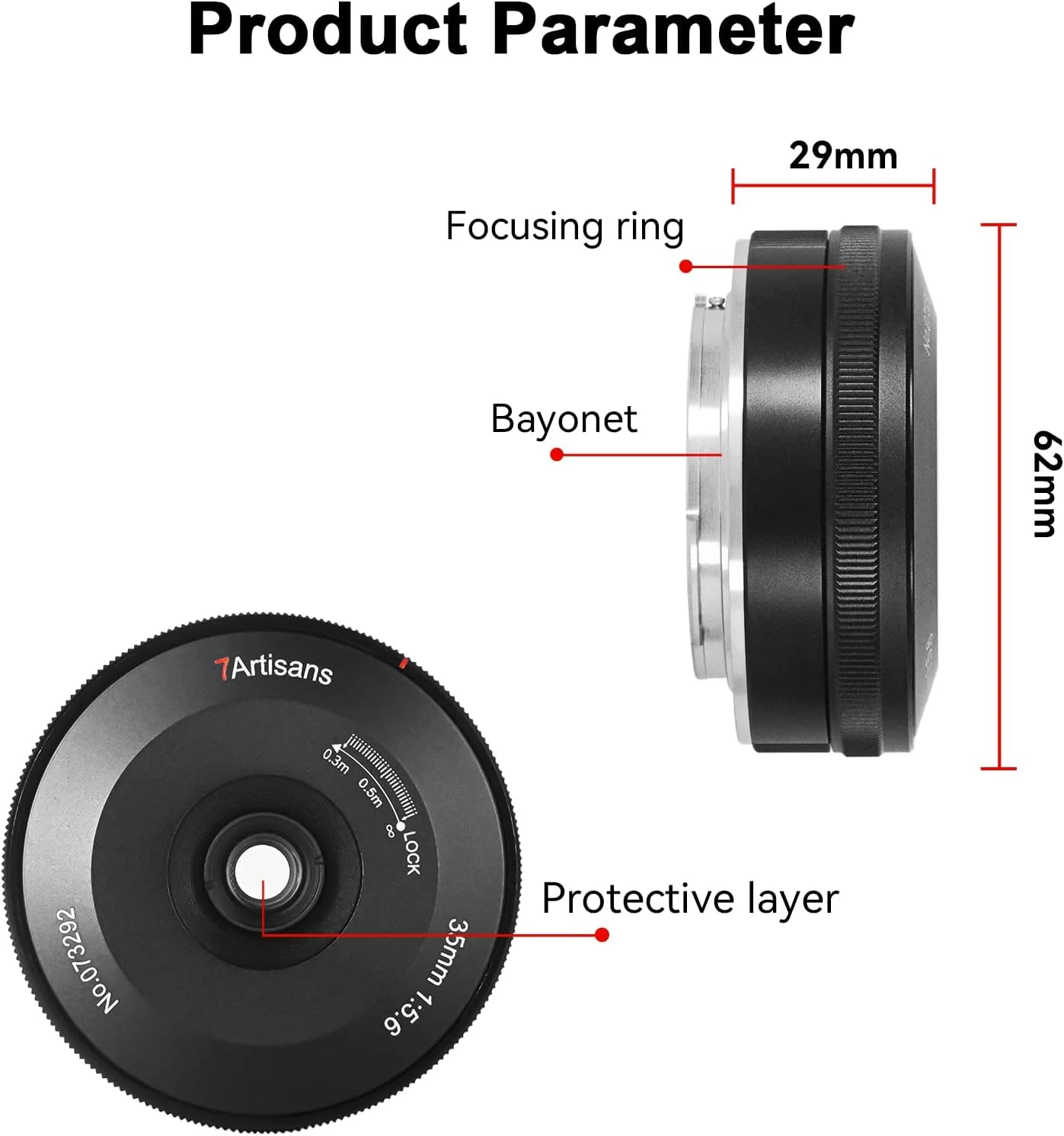 لنز فوق العاده نازک 7artisans 35mm f/5.6 با فوکوس دستی و فریم کامل سازگار با دوربین های بدون آینه نیکون با مانت Z مدل های Z6 Z7 Z50