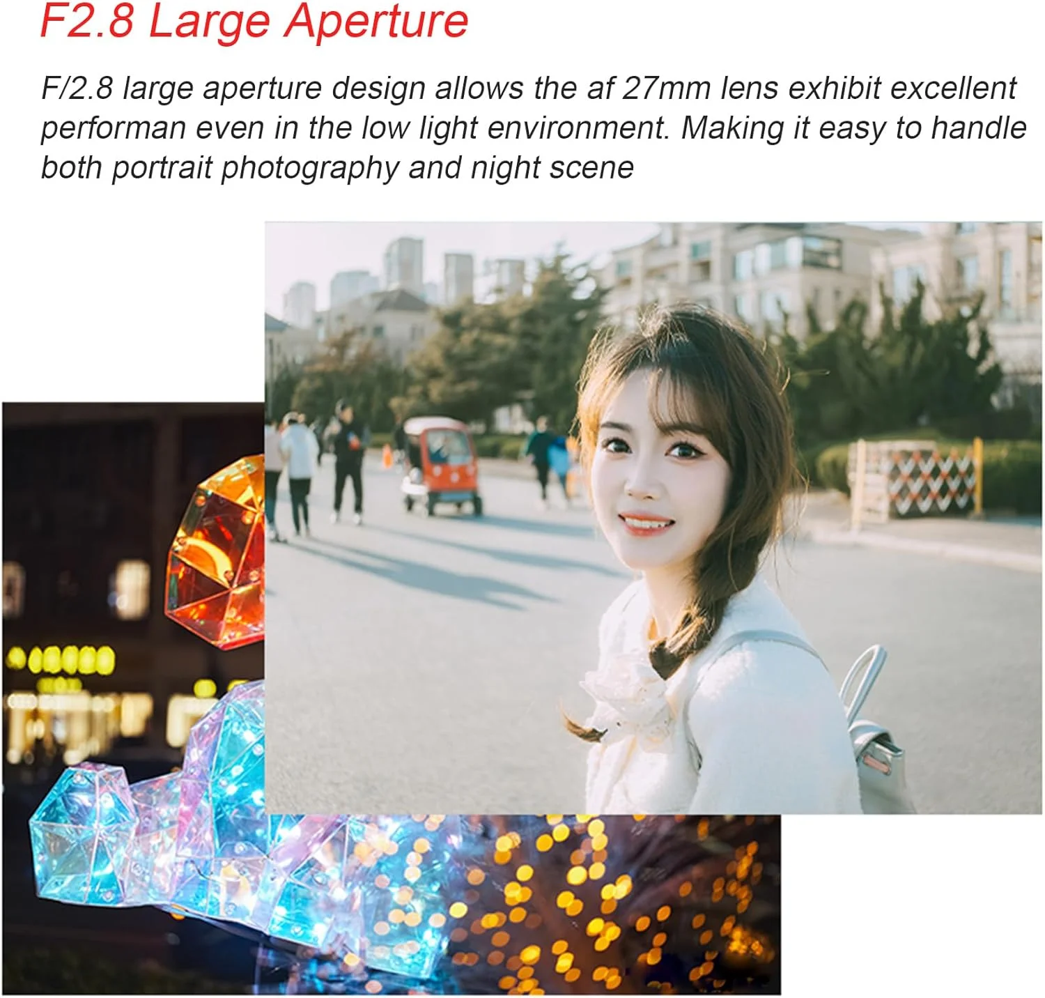 لنز دوربین پرتره 27mm F2.8 STM با دیافراگم بزرگ 7artisans AF برای دوربین های Sony E-Mount A7 A7R A7S A7II A7RII A7III A7RIII A9 A6300 A6500 RX10 RX100