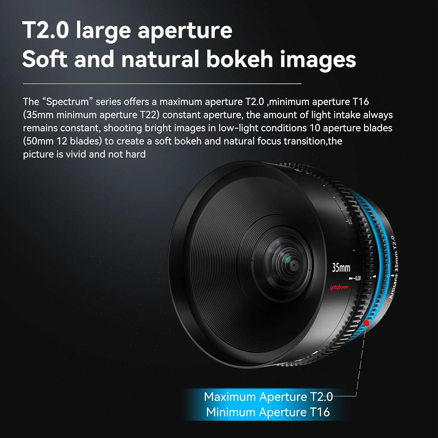 لنز سینمایی 7artisans با دیافراگم بزرگ 35mm/50mm/85mm T2.0 سازگار با دهانه Leica/Sigma/Panasonic L