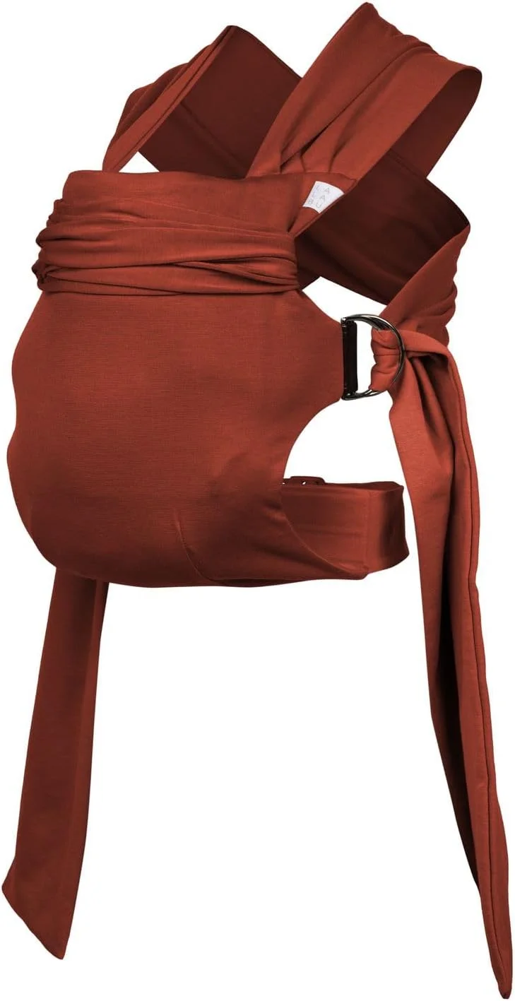 حامل نوزاد لالابو مدل Simple Wrap - آغوشی شیک و ساده برای نوزادان و کودکان نوپا با وزن 6 تا 13 کیلوگرم. تست ایمنی شده، استفاده آسان، ارگونومیک و راحت - رنگ خاک رس