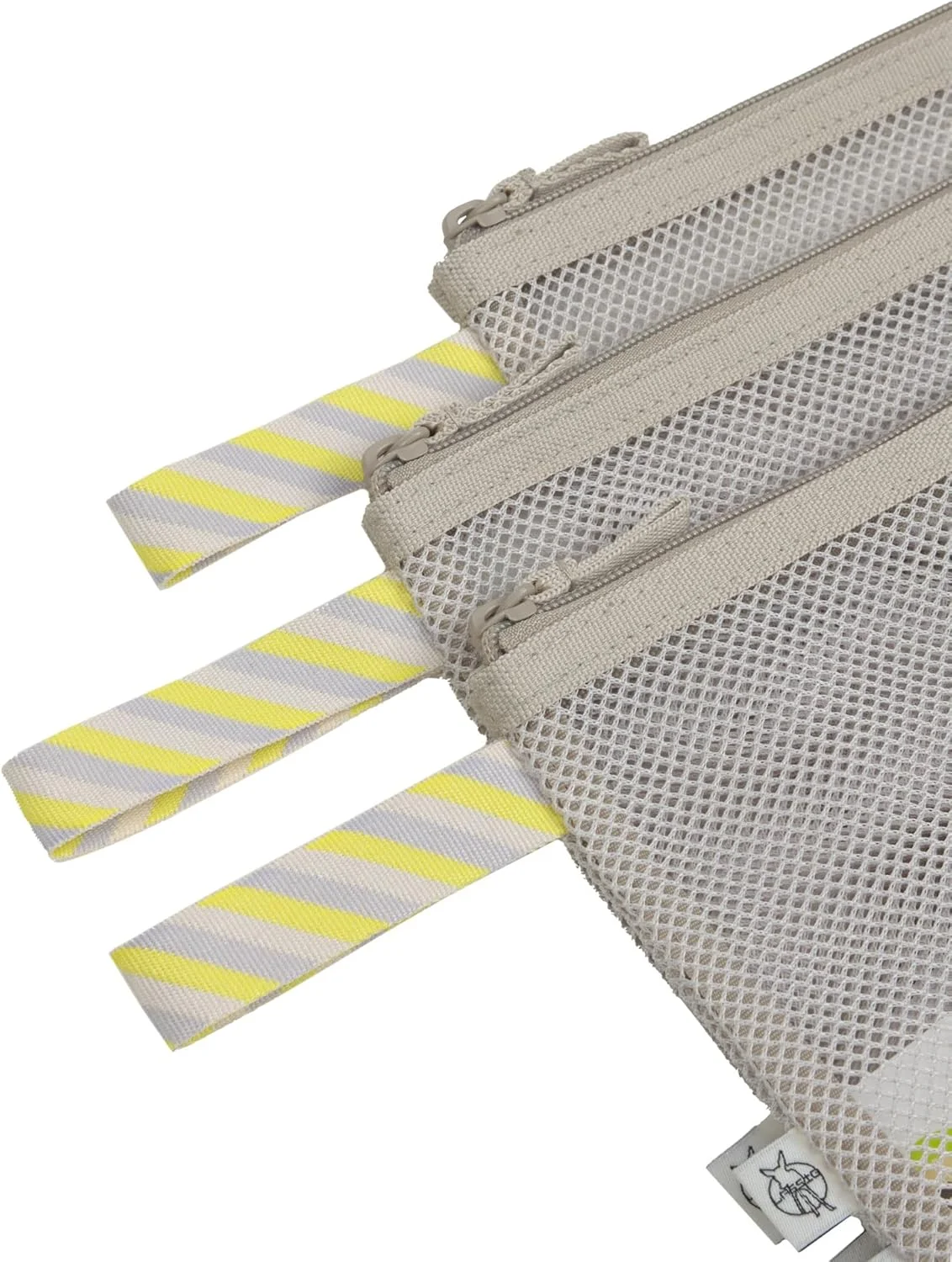 ست لوازم جانبی کیف پوشک 3 تکه LÄSSIG، سازمان دهنده کیف های توری برای مسافرت، ست کیف های توری بژ