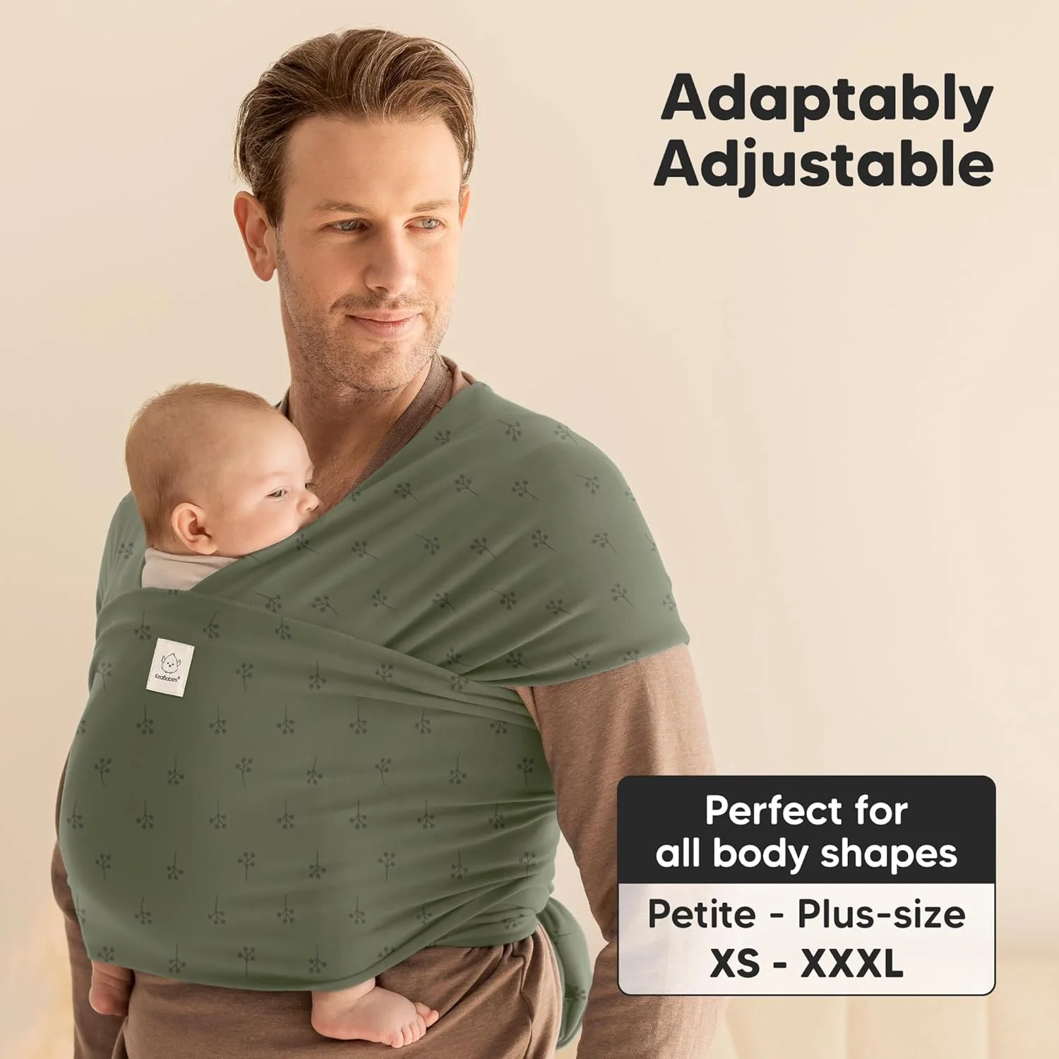 آغوشی نوزاد KeaBabies - آغوشی همه کاره نوزاد، مناسب از نوزادی تا نوپایی، استفاده آسان، ایجاد پیوند عاطفی بدون نیاز به دست، سبک وزن، آغوشی نوزاد با قابلیت تنفس (Forest Berries)