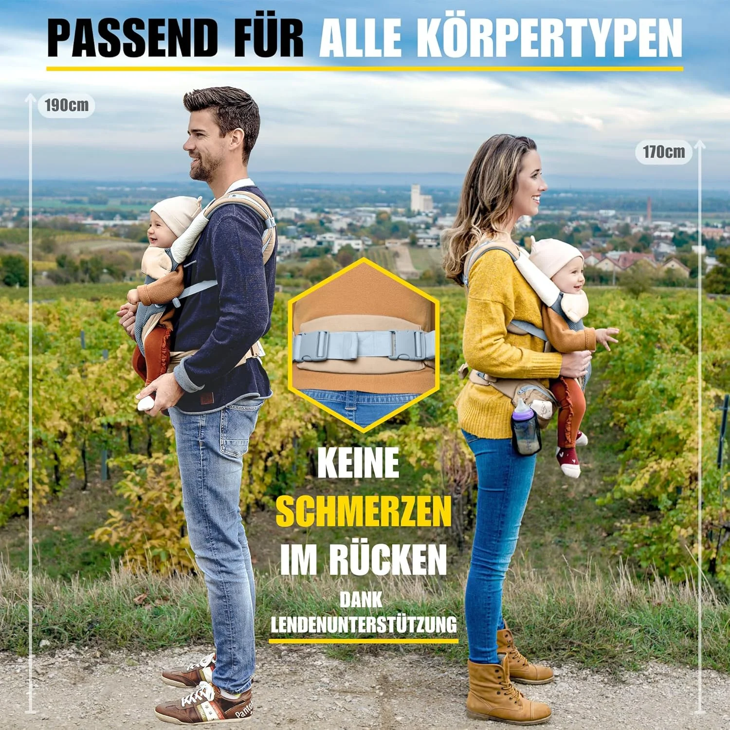 کیدی کینگدام - آغوشی نوزاد ارگونومیک از بدو تولد - آغوشی کودک 3 در 1 چند منظوره از 0 تا 36 ماهگی - آغوشی نوزاد با توری نرم سه بعدی - پنبه - کیف آغوشی نوزاد بژ