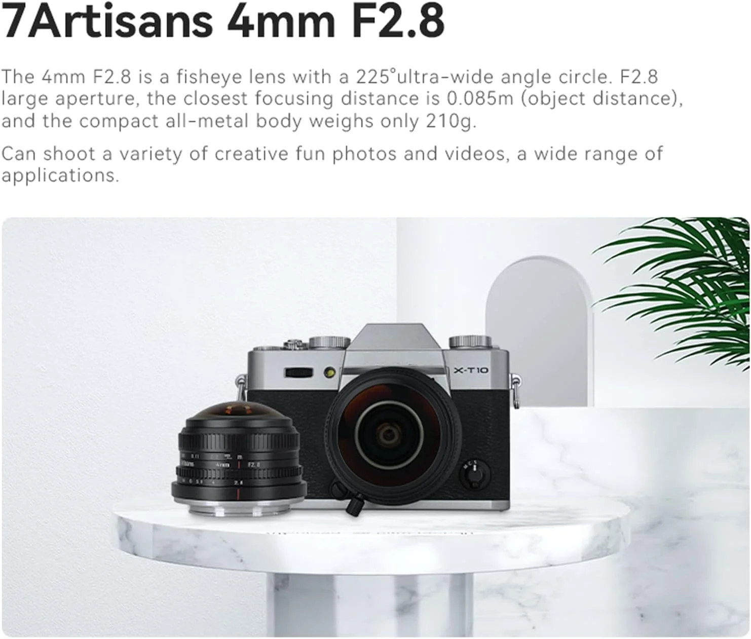 لنز فیش آی دایره ای 7artisans با فرمت APS-C و فاصله کانونی 4 میلی متر و دیافراگم F2.8، دید پانورامای 360 درجه فوق عریض، سازگار با دوربین های Sony A6000 A6300 A6500 NEX-6 NEX-7 RX100, A7 A7S A7R II لنز فیش آی دایره ای 7artisans با فرمت APS-C و فاصله کانونی 4 میلی متر و دیافراگم F2.8، دید پانورامای 360 درجه فوق عریض، سازگار با دوربین های Sony A6000 A6300 A6500 NEX-6 NEX-7 RX100, A7 A7S A7R II