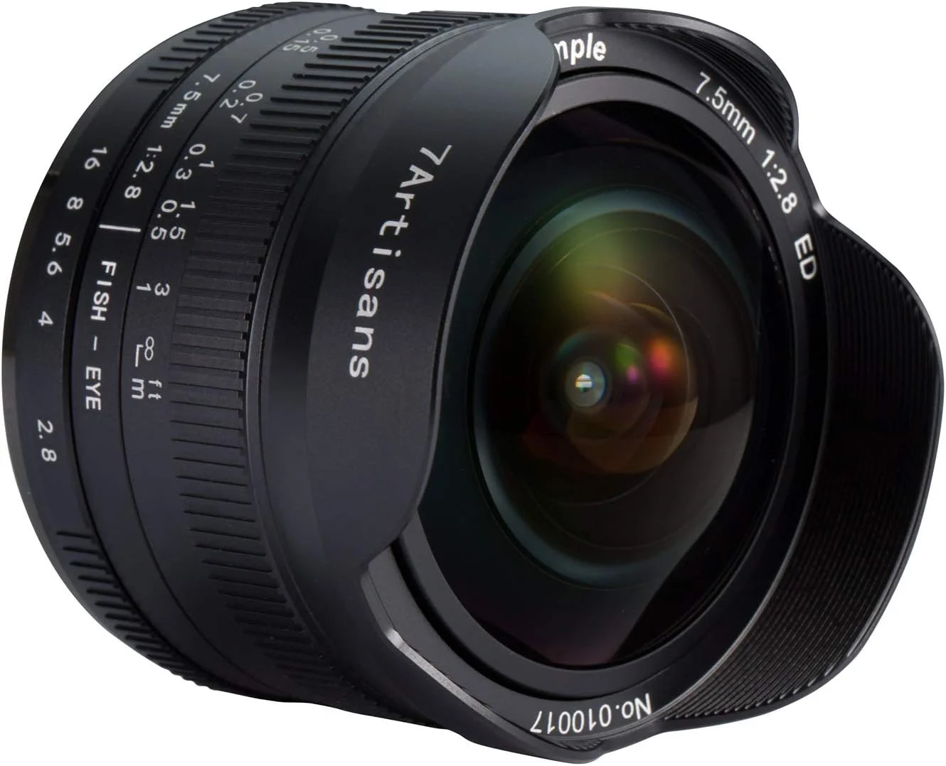 لنز فیکس 7.5mm F2.8 II APS-C واید انگل Fisheye هفتartisans سازگار با دوربین های بدون آینه کامپکت با مانت Nikon Z (مشکی)