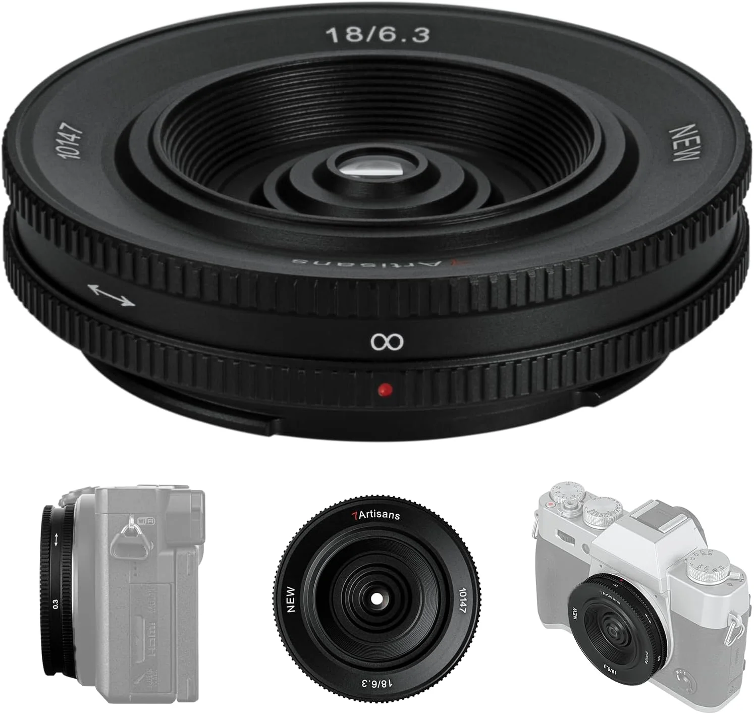 لنز پرایم 18mm F6.3 Ⅱ APS-C الترا واید با فوکوس دستی 7artisans برای دوربین های FUJIFILM با مانت FX