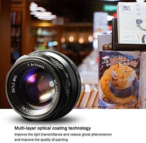 لنز فوکوس دستی 35mm F1.2 APS-C هفتartisans، مناسب برای دوربین های بدون آینه کامپکت با مانت Nikon Z برای Nikon Z6 Z7 Z50 - مشکی