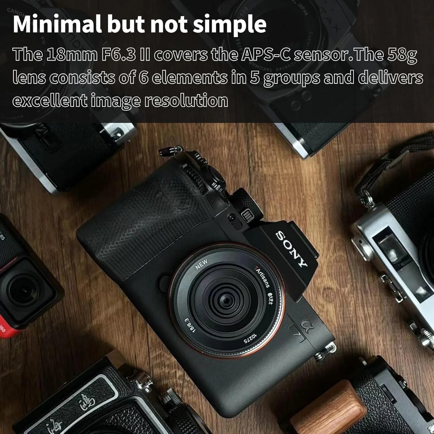 لنز پرایم 18mm F6.3 Ⅱ APS-C الترا واید با فوکوس دستی 7artisans برای دوربین های FUJIFILM با مانت FX