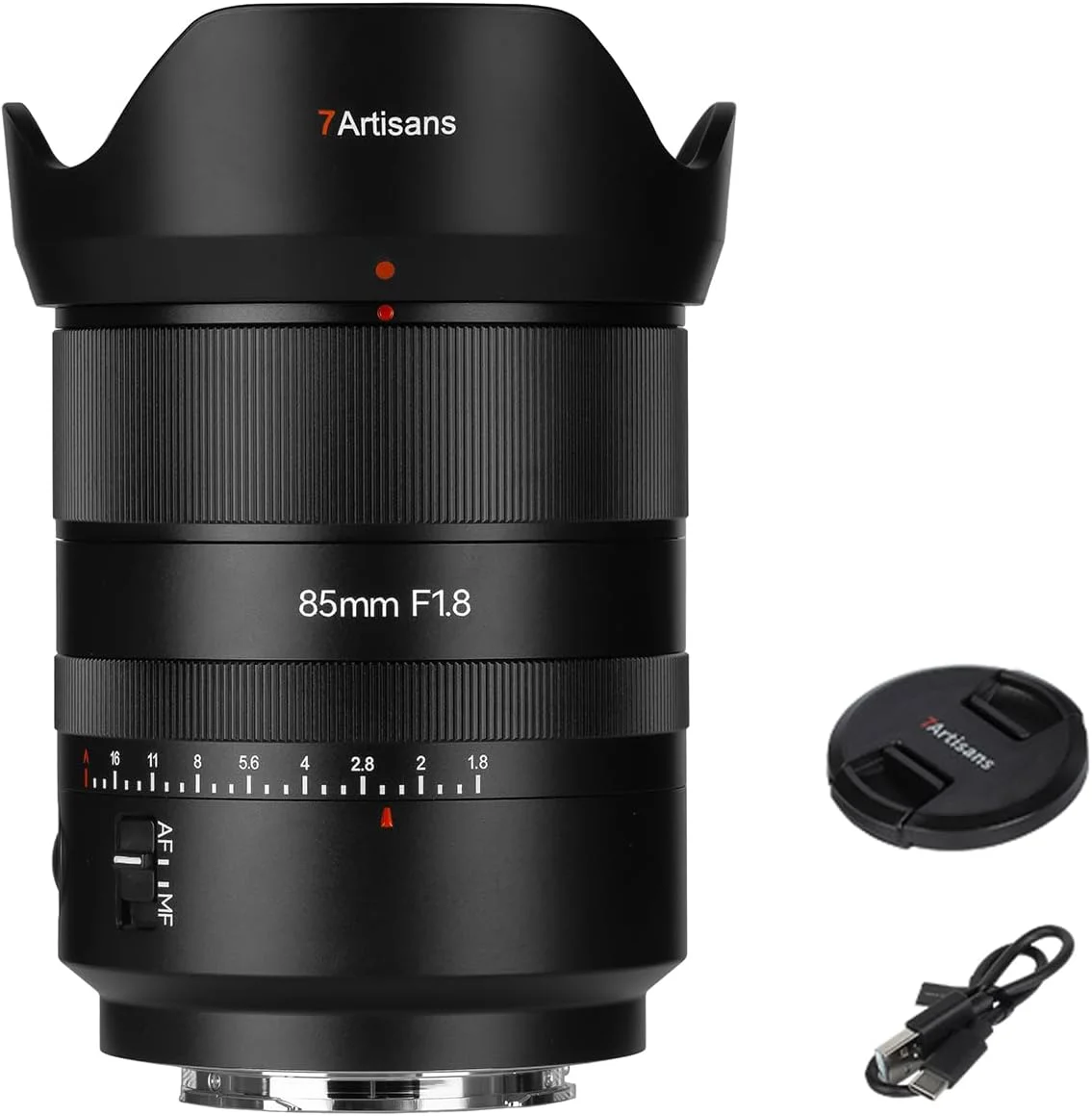 لنز دوربین 7artisans AF 85mm F1.8 فول فریم با مانت Sony E، فوکوس خودکار، مناسب پرتره، دیافراگم باز و پشتیبانی از ردیابی چشم/صورت