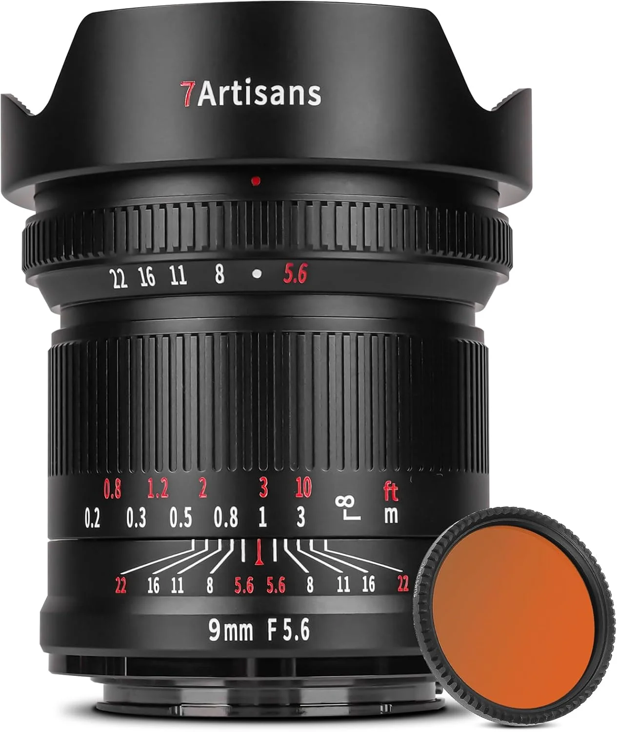 لنز فول فریم 7artisans 9mm F5.6 با زاویه دید فوق عریض 132 درجه، تقریباً بدون اعوجاج، حداقل فاصله فوکوس 0.2 متر، سازگار با Nikon Z5 Z6 Z7 Z6II Z7II Z9 (فیلتر پشتی 34mmND64)