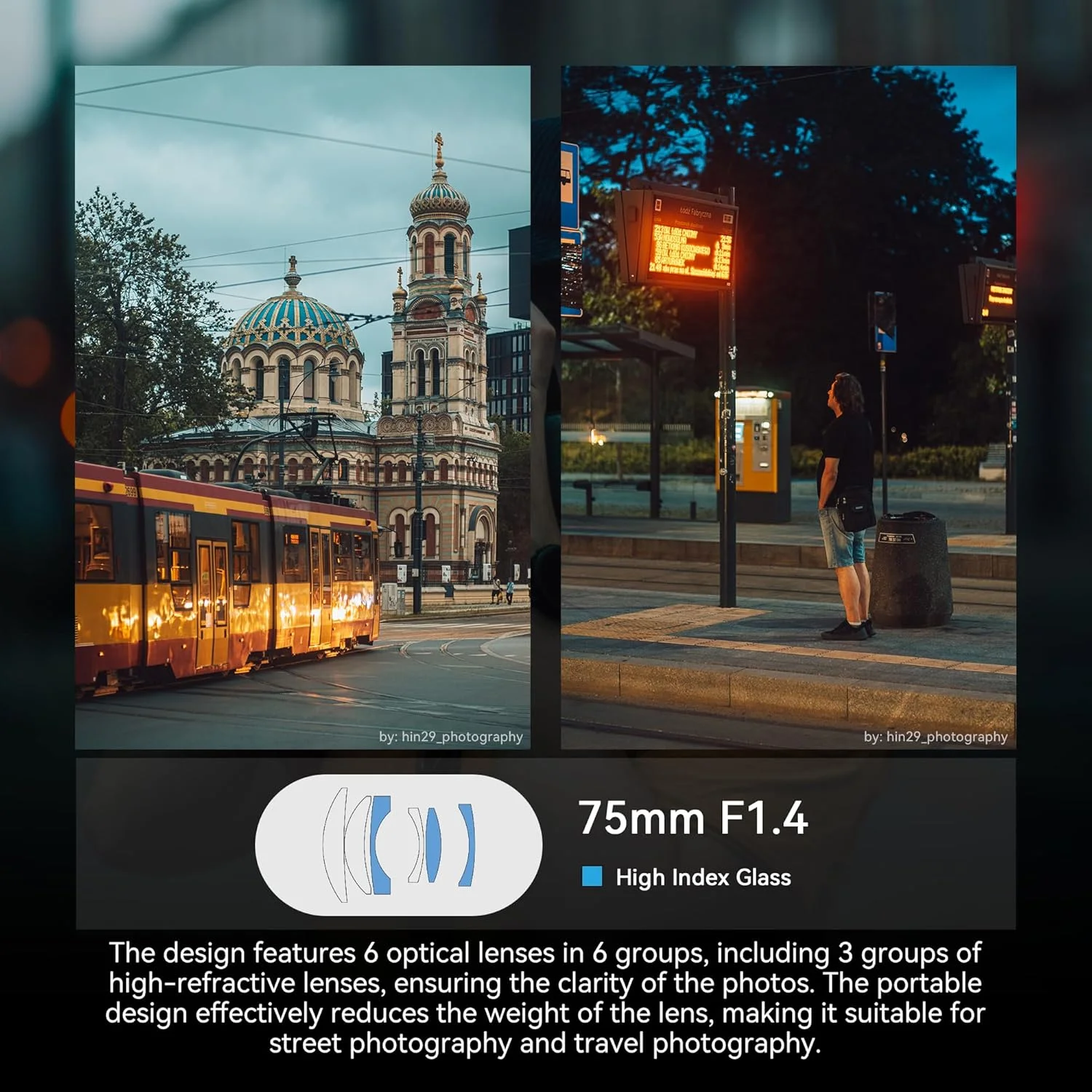 لنز 7artisans 75mm F1.4 فول فریم با فاصله کانونی ثابت و دیافراگم دستی 38.4 درجه سازگار با دوربین های بدون آینه Nikon Z-Mount Z9, Z8, Z7, Z72, Z6, Z62, Z63, Zf, Z5, Z5II