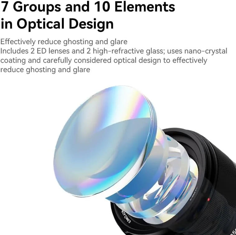 لنز دوربین 7artisans AF 85mm F1.8 فول فریم با مانت Sony E، فوکوس خودکار، مناسب پرتره، دیافراگم باز و پشتیبانی از ردیابی چشم/صورت