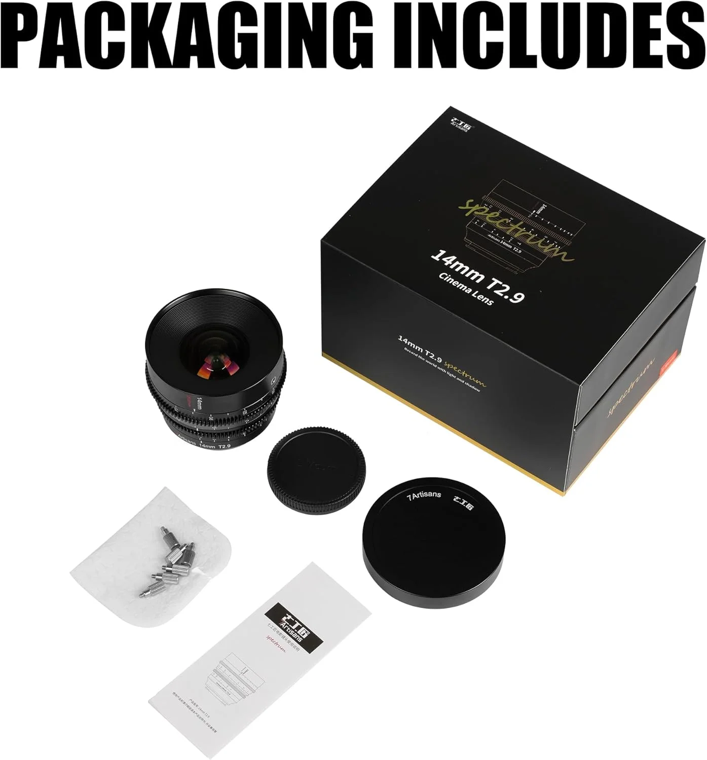 لنز سینمایی 7artisans 14mm T2.9 فول فریم 114 درجه، سازگار با Sigma FP، Panasonic S1 S1H S5، Leica SL SL2، مشکی لنز سینمایی 7artisans 14mm T2.9 فول فریم 114 درجه، سازگار با Sigma FP، Panasonic S1 S1H S5، Leica SL SL2، مشکی