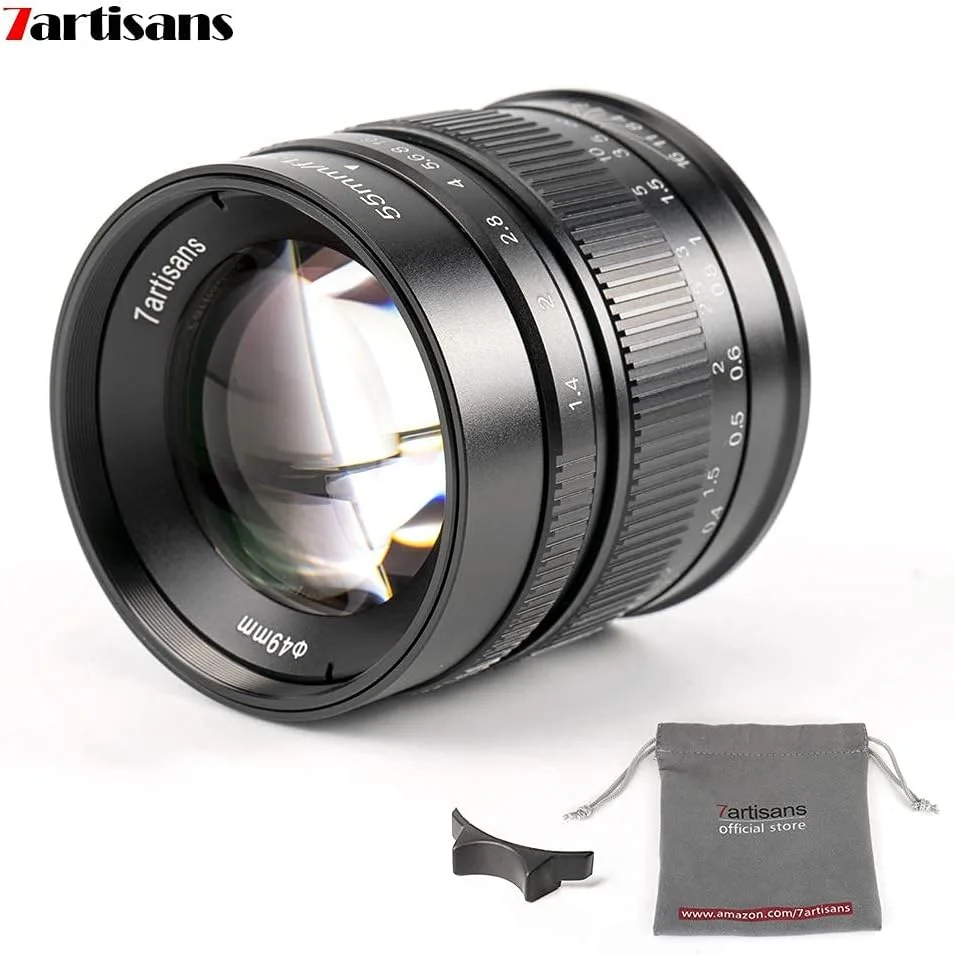 لنز ثابت دستی 7artisans 55mm F1.4 APS-C برای دوربین های Canon EOS-M مانند M1 M2 M3 M5 M6 M10