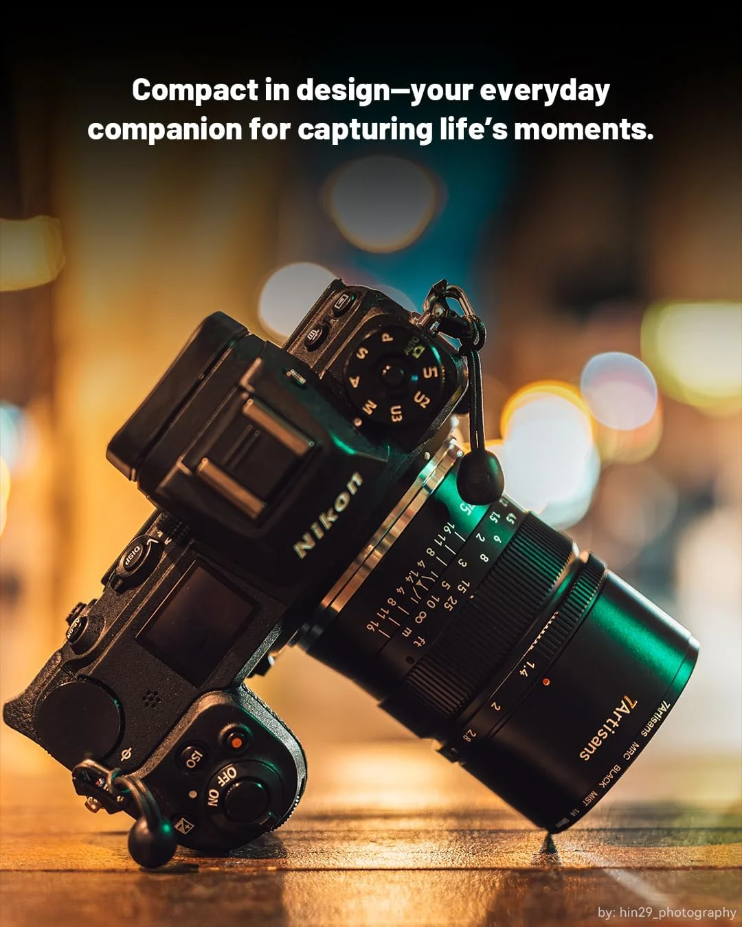لنز دوربین 7artisans 75mm F1.4 فول فریم با دیافراگم باز و بوکه عالی برای دوربین های بدون آینه نیکون Z-Mount