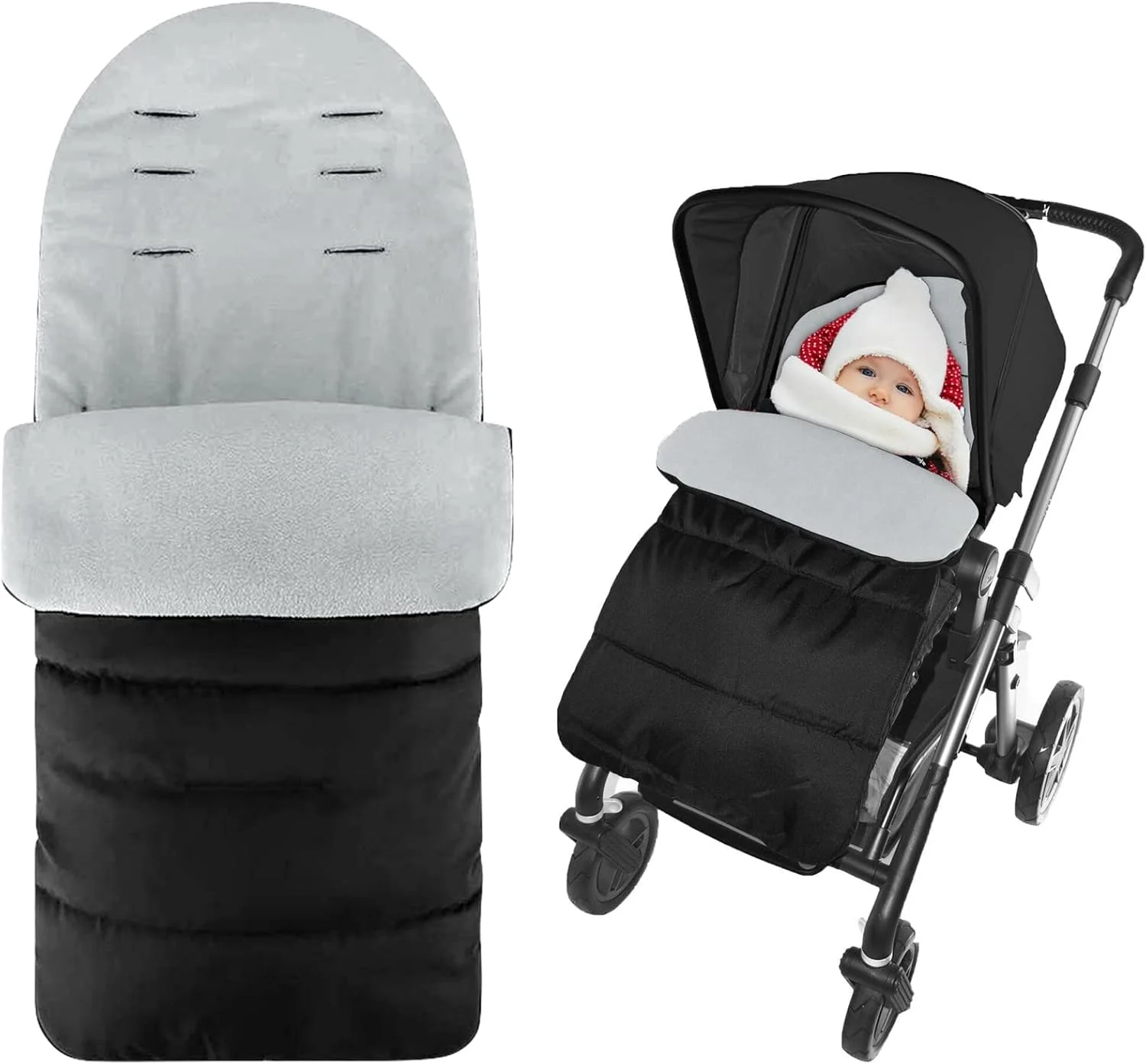 کاور پای کالسکه KASTWAVE، کیسه خواب جهانی نوزاد، گرم نگهدارنده پا در زمستان برای کالسکه، کالسکه بچه، و باگی، کیسه خواب کالسکه زمستانی برای فضای باز، فوق العاده بلند برای نوزاد و کودک نوپا کاور پای کالسکه KASTWAVE، کیسه خواب جهانی نوزاد، گرم نگهدارنده پا در زمستان برای کالسکه، کالسکه بچه، و باگی، کیسه خواب کالسکه زمستانی برای فضای باز، فوق العاده بلند برای نوزاد و کودک نوپا