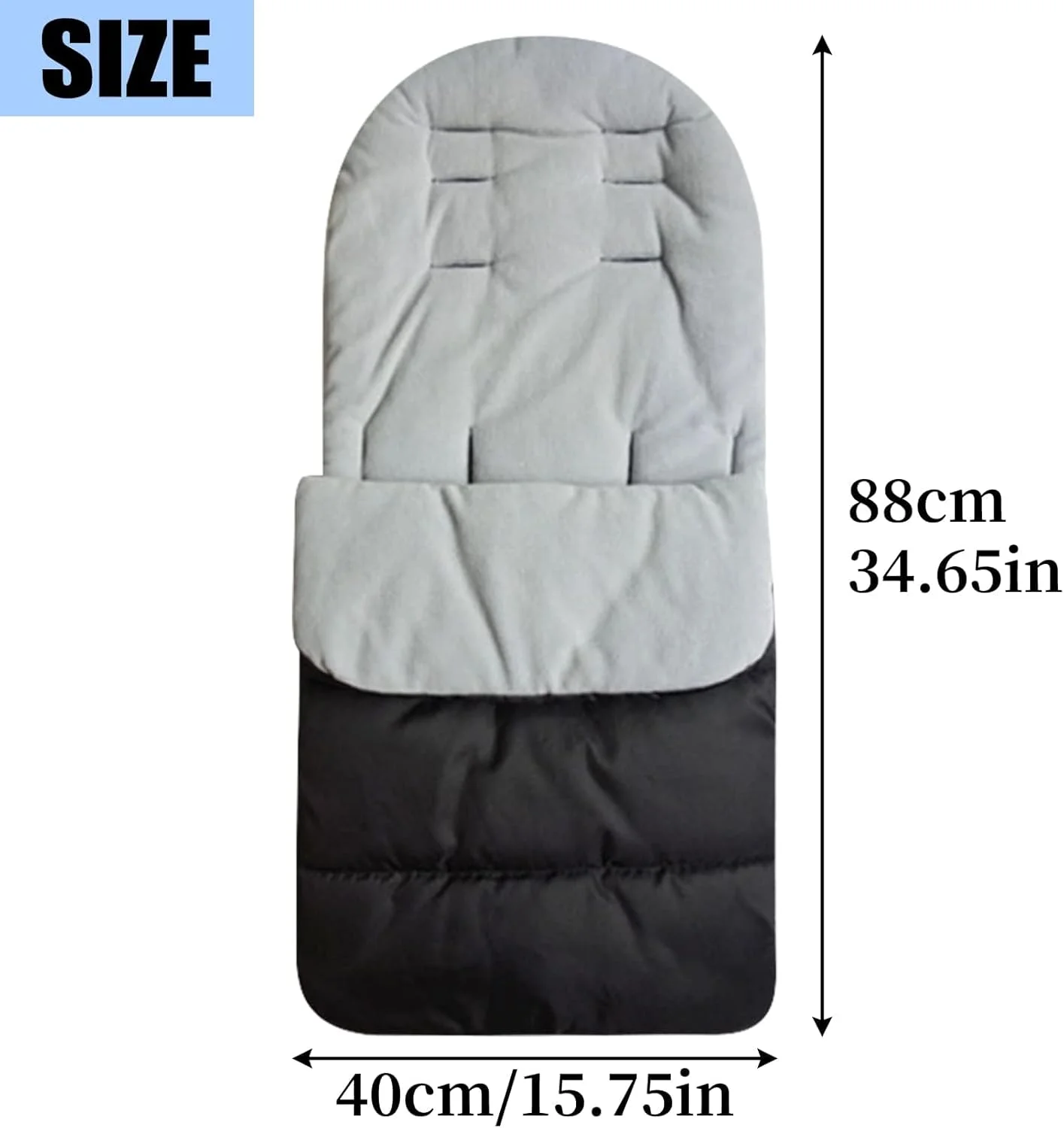کاور پای کالسکه‌ KASTWAVE، کیسه خواب جهانی نوزاد، گرم نگهدارنده پا در زمستان برای کالسکه، کالسکه بچه، و باگی، کیسه خواب کالسکه زمستانی برای فضای باز، فوق العاده بلند برای نوزاد و کودک نوپا