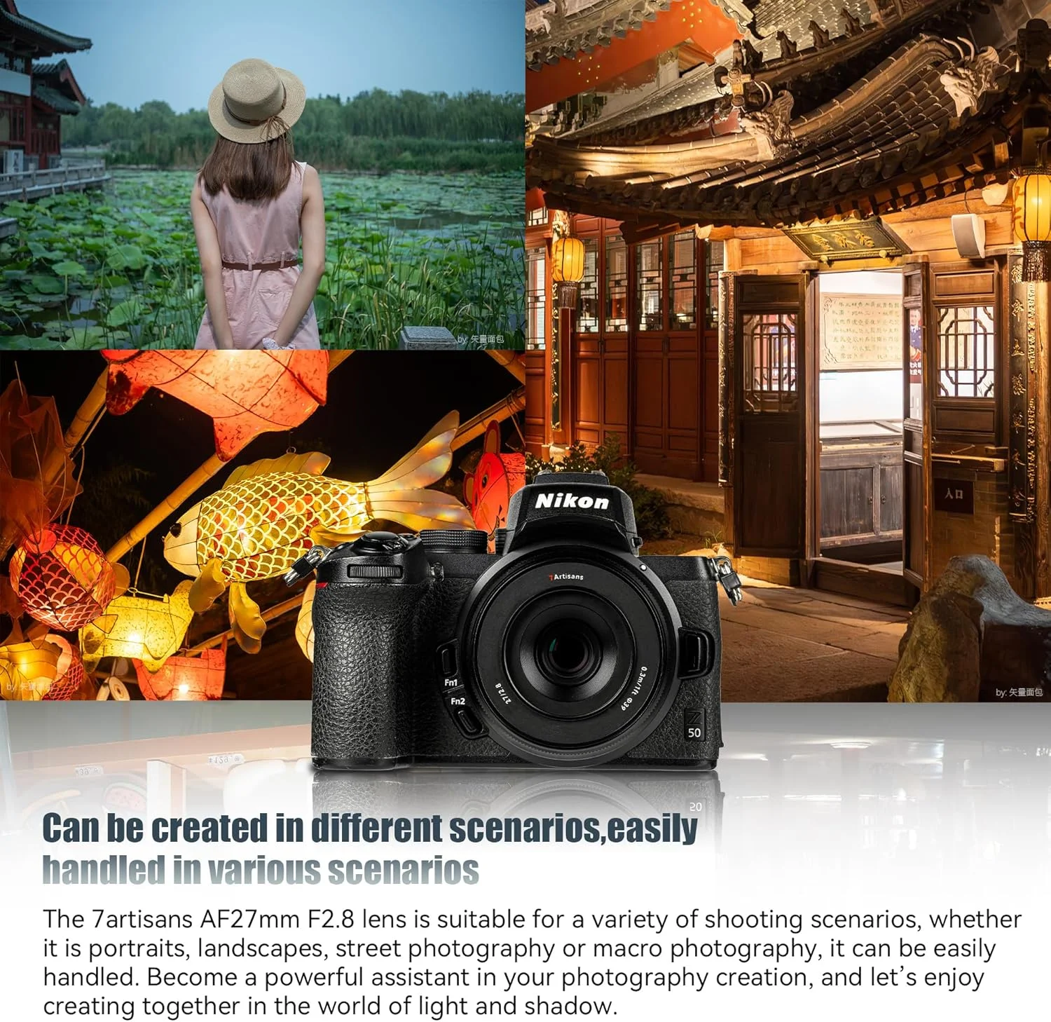 لنز 7artisans AutoFocus 27mm F2.8 APS-C، دیافراگم بزرگ F2.8، پشتیبانی از دیافراگم خودکار/دستی و تشخیص چهره/چشم، سازگار با Nikon Z Mount Z50/Z30 لنز 7artisans AutoFocus 27mm F2.8 APS-C، دیافراگم بزرگ F2.8، پشتیبانی از دیافراگم خودکار/دستی و تشخیص چهره/چشم، سازگار با Nikon Z Mount Z50/Z30