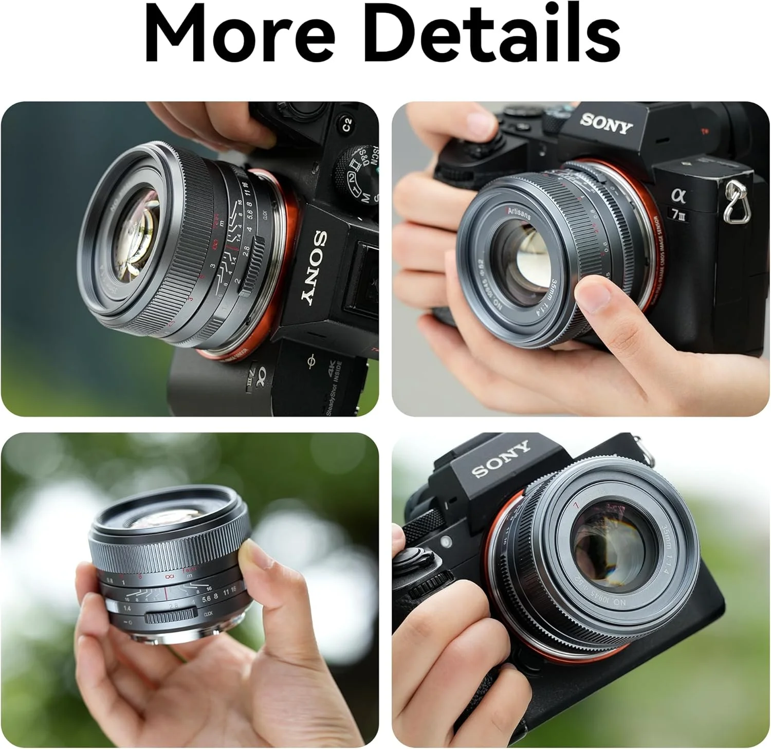 لنز پرایم 35mm F1.4 Mark Ⅲ فول فریم با فوکوس دستی 7artisans، دیافراگم باز، سازگار با دوربین های Sony E Mount مدل های A7 A7R A7S A7RⅡ A7SⅡ A9 A7C A1 A7RIII A7III A7RIV A9II و غیره (خاکستری تیتانیومی) لنز پرایم 35mm F1.4 Mark Ⅲ فول فریم با فوکوس دستی 7artisans، دیافراگم باز، سازگار با دوربین های Sony E Mount مدل های A7 A7R A7S A7RⅡ A7SⅡ A9 A7C A1 A7RIII A7III A7RIV A9II و غیره (خاکستری تیتانیومی)