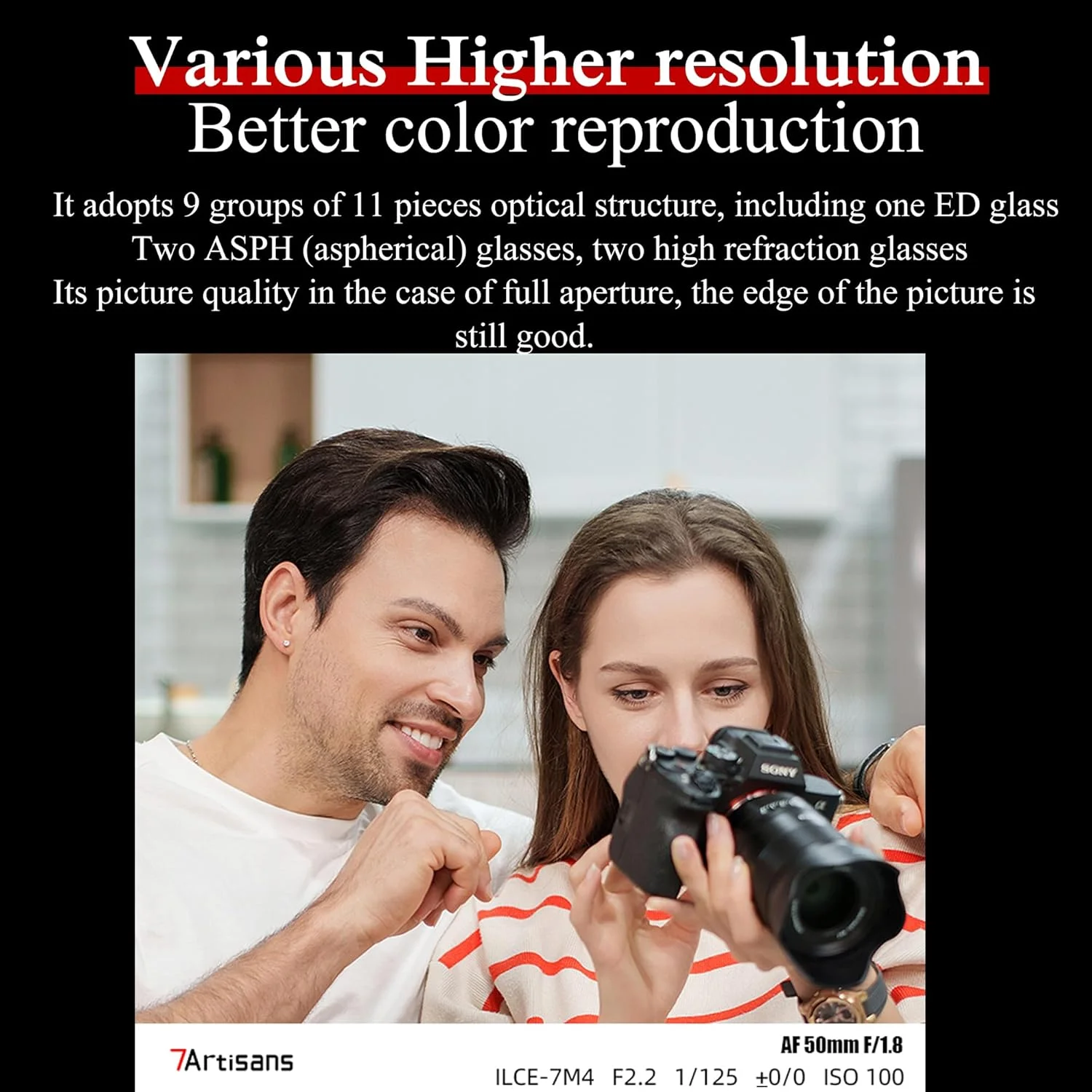 لنز دوربین 7artisans AF 50mm F1.8 برای Sony E Mount، فول فریم، دیافراگم بزرگ، پرایم، لنزهای دوربین با فوکوس خودکار دستی STM، فوکوس خودکار چهره/چشم، برای عکاسی پرتره/خیابانی/موضوعات انسان گرایانه لنز دوربین 7artisans AF 50mm F1.8 برای Sony E Mount، فول فریم، دیافراگم بزرگ، پرایم، لنزهای دوربین با فوکوس خودکار دستی STM، فوکوس خودکار چهره/چشم، برای عکاسی پرتره/خیابانی/موضوعات انسان گرایانه