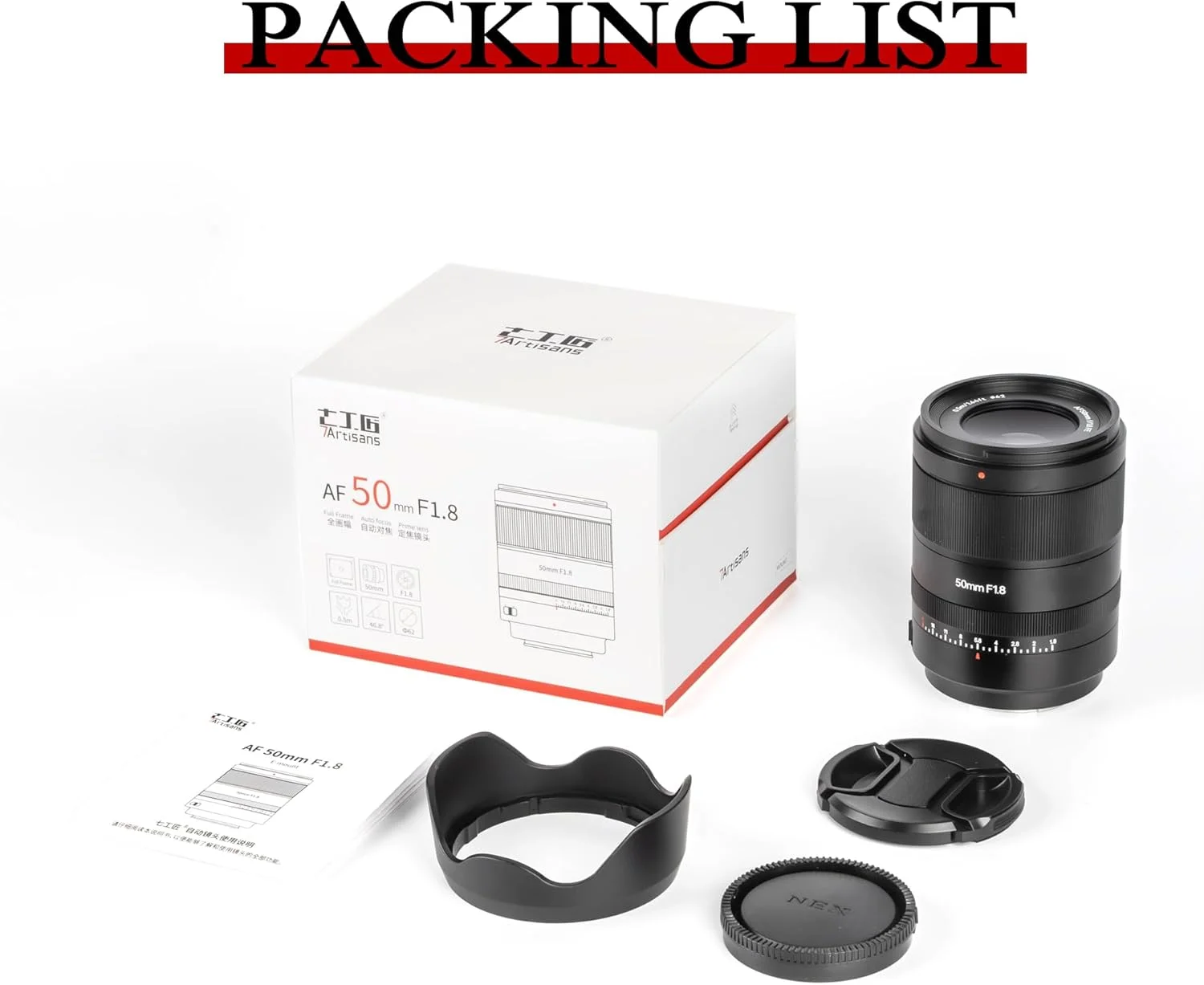 لنز دوربین 7artisans AF 50mm F1.8 برای Sony E Mount، فول فریم، دیافراگم بزرگ، پرایم، لنزهای دوربین با فوکوس خودکار دستی STM، فوکوس خودکار چهره/چشم، برای عکاسی پرتره/خیابانی/موضوعات انسان گرایانه لنز دوربین 7artisans AF 50mm F1.8 برای Sony E Mount، فول فریم، دیافراگم بزرگ، پرایم، لنزهای دوربین با فوکوس خودکار دستی STM، فوکوس خودکار چهره/چشم، برای عکاسی پرتره/خیابانی/موضوعات انسان گرایانه