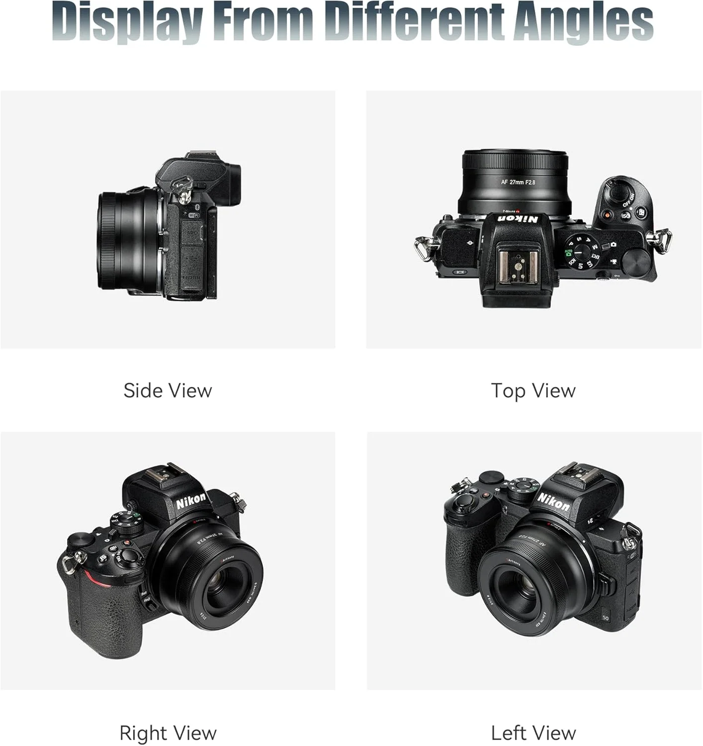 لنز 7artisans AutoFocus 27mm F2.8 APS-C، دیافراگم بزرگ F2.8، پشتیبانی از دیافراگم خودکار/دستی و تشخیص چهره/چشم، سازگار با Nikon Z Mount Z50/Z30 لنز 7artisans AutoFocus 27mm F2.8 APS-C، دیافراگم بزرگ F2.8، پشتیبانی از دیافراگم خودکار/دستی و تشخیص چهره/چشم، سازگار با Nikon Z Mount Z50/Z30