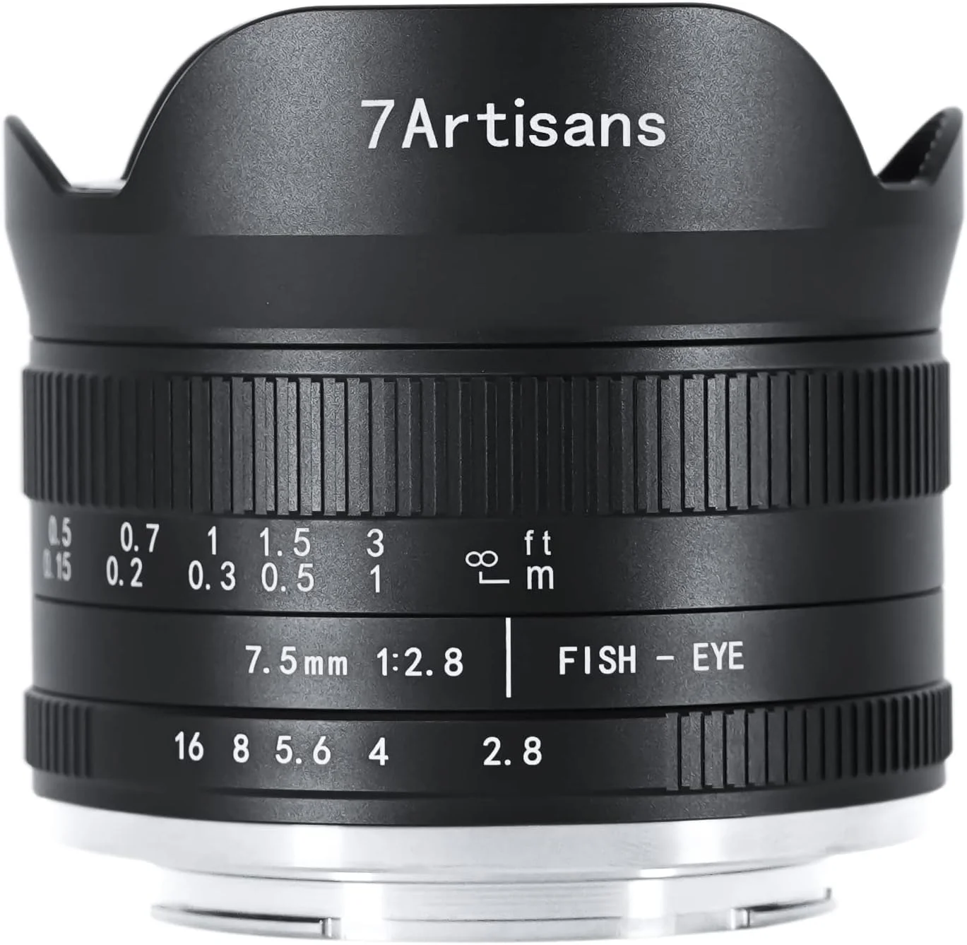 لنز دستی فیکس 7artisans 7.5mm f2.8 Mark II APS-C Fisheye Wide Angle برای دوربین های بدون آینه Sony E مدل A6300 A6400 A6500 NEX-3 NEX-3N NEX-5T NEX-5R