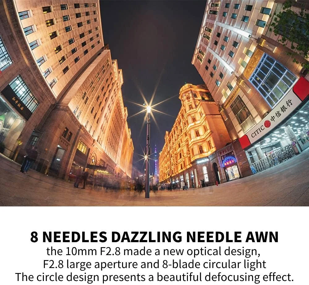 لنز چشم ماهی 7artisans 10mm F2.8 با زاویه دید فوق عریض فول فریم 178 درجه و فوکوس دستی برای دوربین های بدون آینه سری Leica/Panasonic/Sigma L