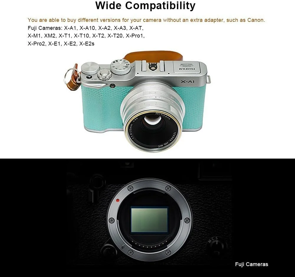 لنز ثابت دستی 25 میلیمتری F1.8 APS-C هفتآرتیسانز برای دوربینهای فوجی X-A1 X-A10 X-A2,X-A3 X-AT X-M1 XM2 X-T1 X-T10 X-T2 X-T20 X-Pro1 X-Pro2 X-E1 X-E2 X-E2s - مشکی لنز ثابت دستی 25 میلیمتری F1.8 APS-C هفتآرتیسانز برای دوربینهای فوجی X-A1 X-A10 X-A2,X-A3 X-AT X-M1 XM2 X-T1 X-T10 X-T2 X-T20 X-Pro1 X-Pro2 X-E1 X-E2 X-E2s - مشکی