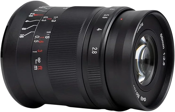 لنز دوربین 60 میلی‌متری F2.8 Mark II ماکرو 7artisans با فوکوس دستی، لنز دوربین بدون آینه APS-C برای دوربین‌های Sony E Mount مانند A7 A7II A7RII A7S A7SII A6300 A6000 A5100 EX-3 NEX-3N NEX-3R NEX-F3K NEX-5 NEX-5N