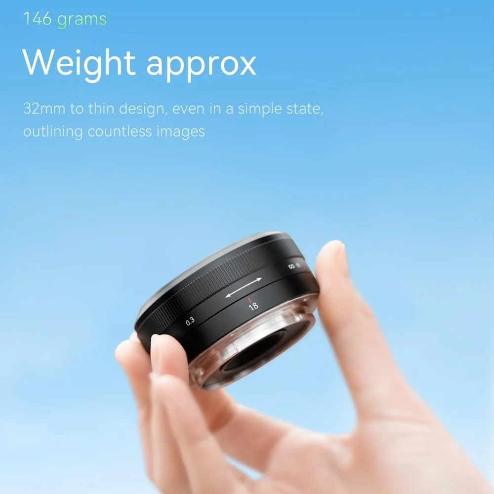 لنز فول فریم 7artisans 18mm F5.6 برای مانت Sony E، لنز پنکیکی فوق عریض سازگار با دوربین های Sony E Mount برای دوربین های بدون آینه A5000 A6000 A6100 A6300 A6400